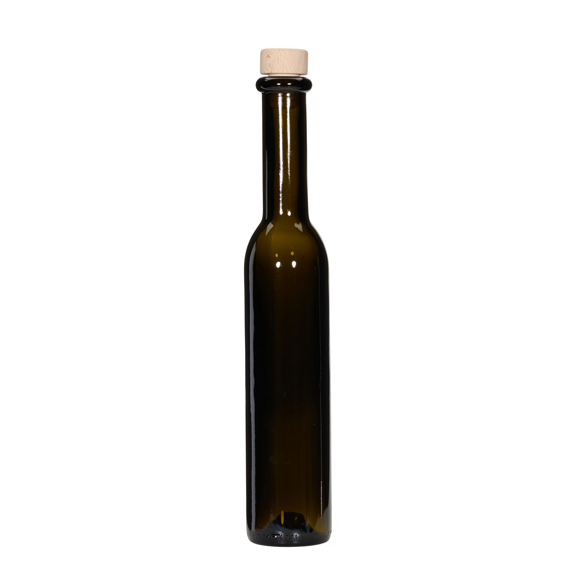 250 ml staklena boca 'Rocky', antikno zelena, grlo: plutа