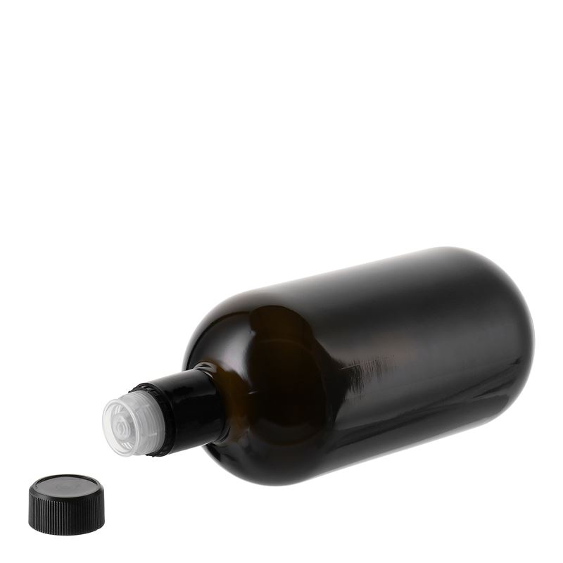 Flaša za sirće/ulje 750 ml 'Biolio', staklo, antikno zelena, otvor: DOP
