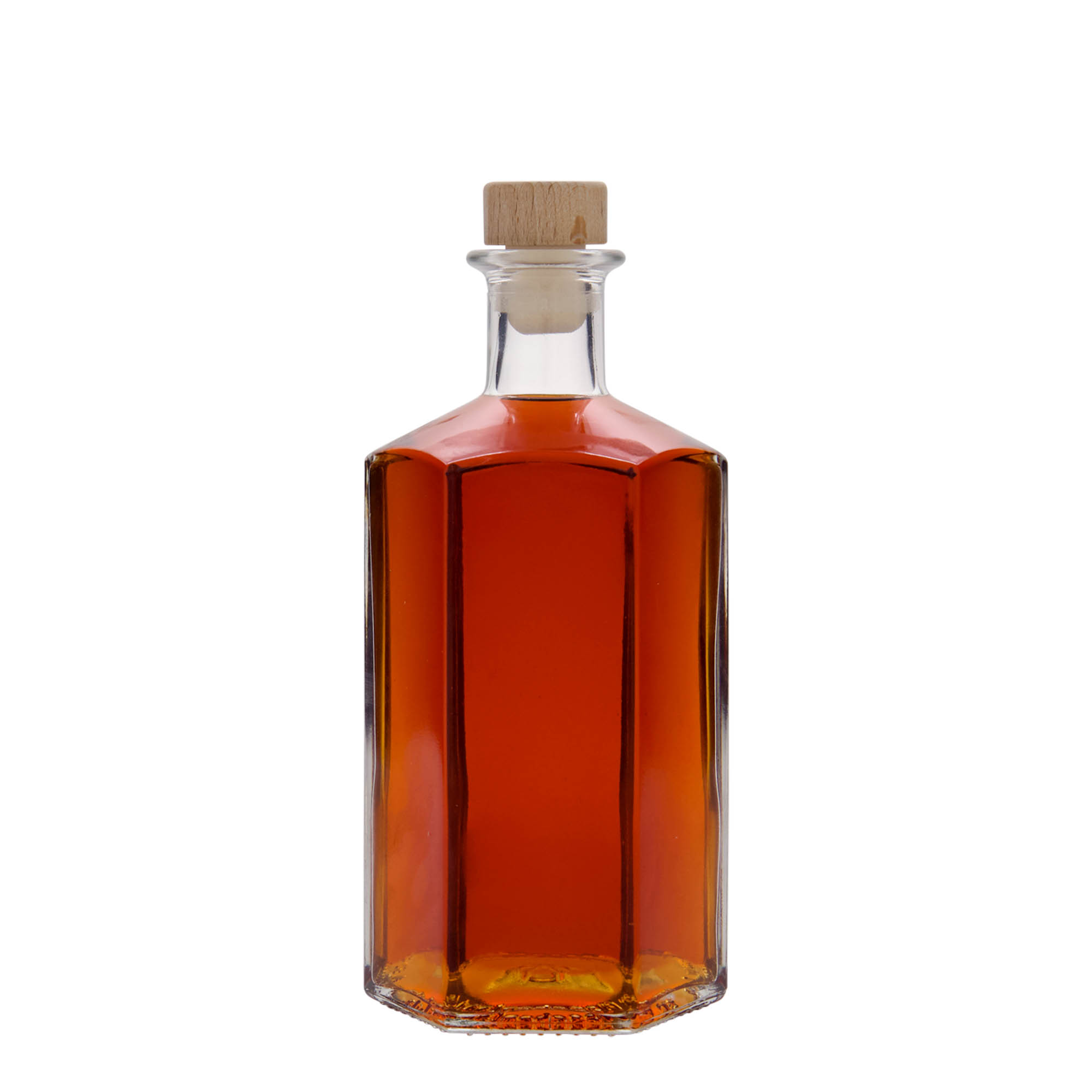 500 ml staklena boca apotekara 'Jimmy', šesterokutna, otvor: pluta 500 ml staklena boca apotekara 'Jimmy', šesterokutna, otvor: pluta