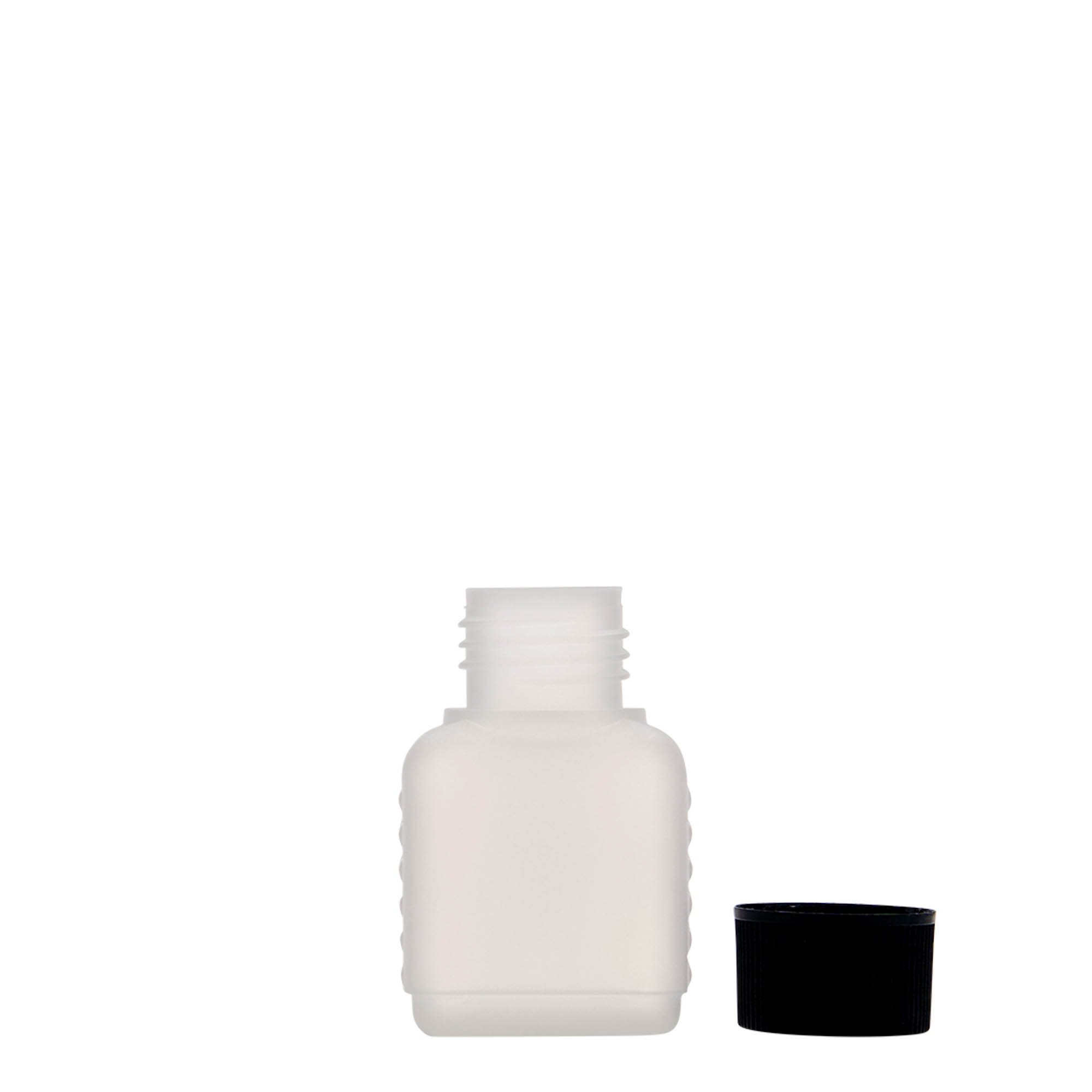 50 ml kanister boca, pravougaona, HDPE-plastika, prirodna boja, otvor: DIN 25
