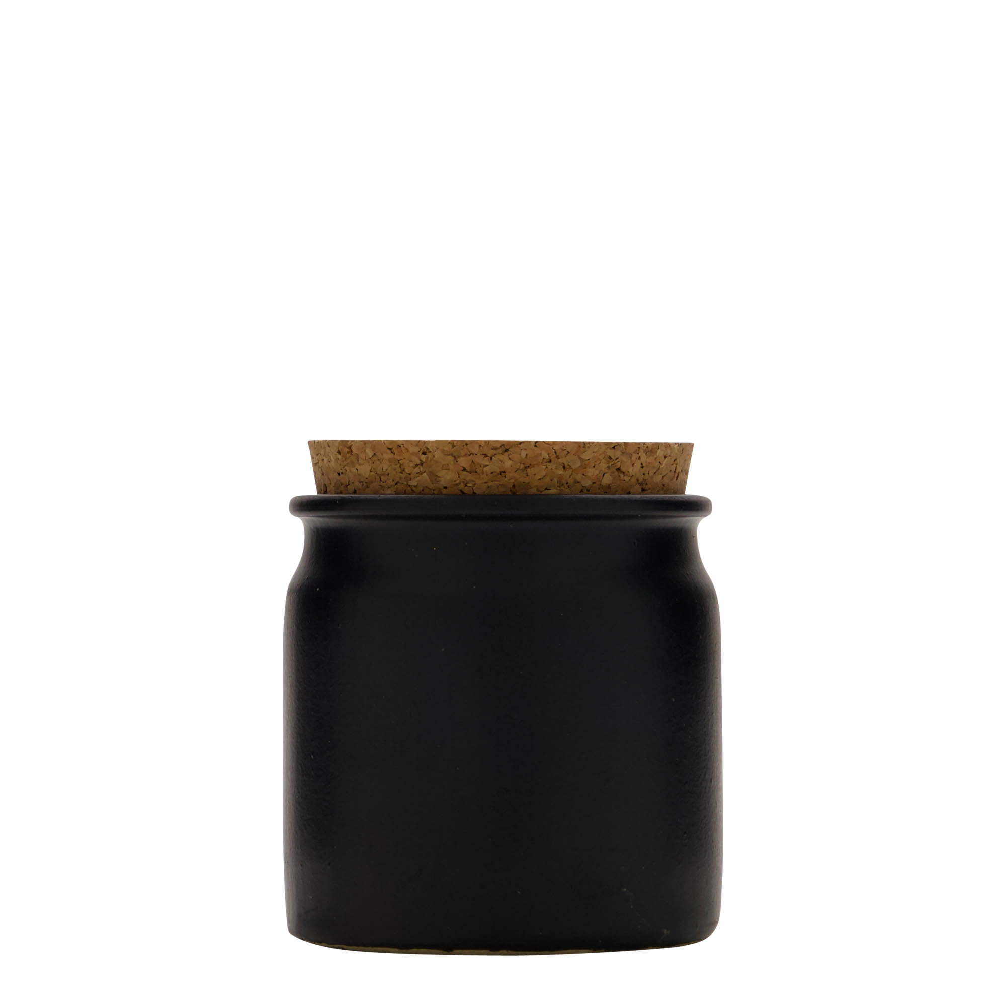 160 ml lonac od kamene keramike, keramika, crna, otvor: pluta