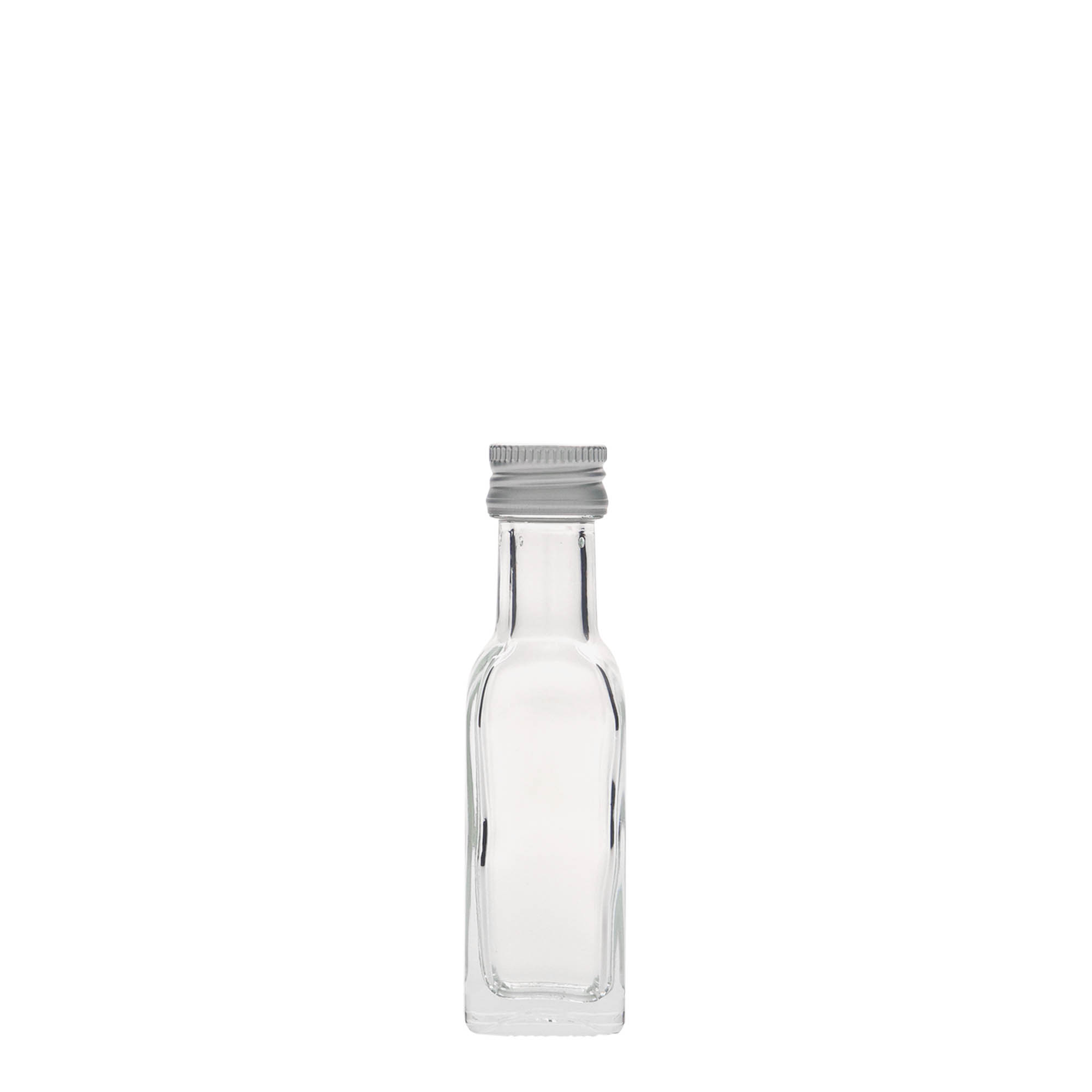 20 ml staklena boca „Marasca“, četvrtasta, grlo: PP 18