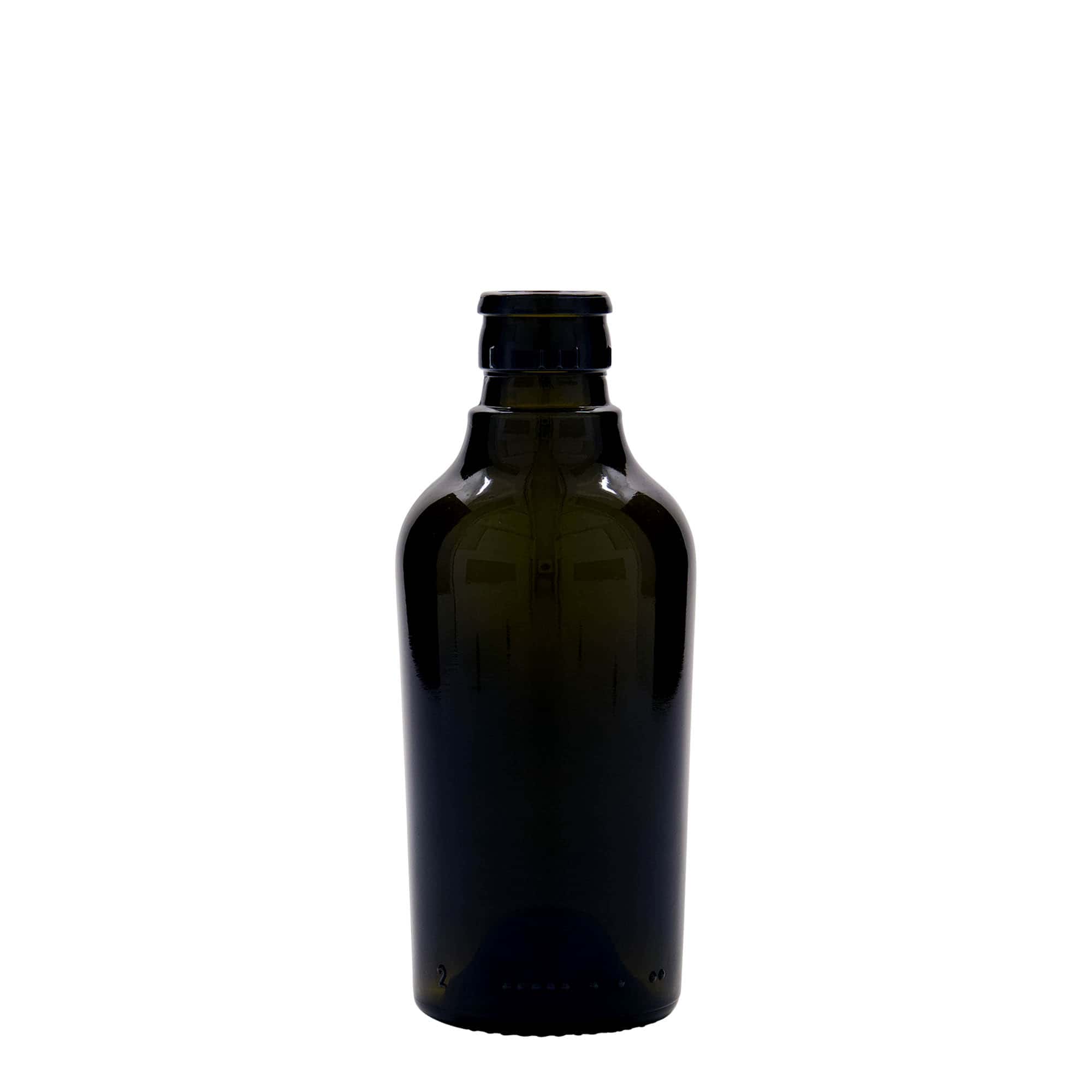 250 ml boca za sirće/ulje „Oleum“, staklo, antikno zeleno, grlo: DOP