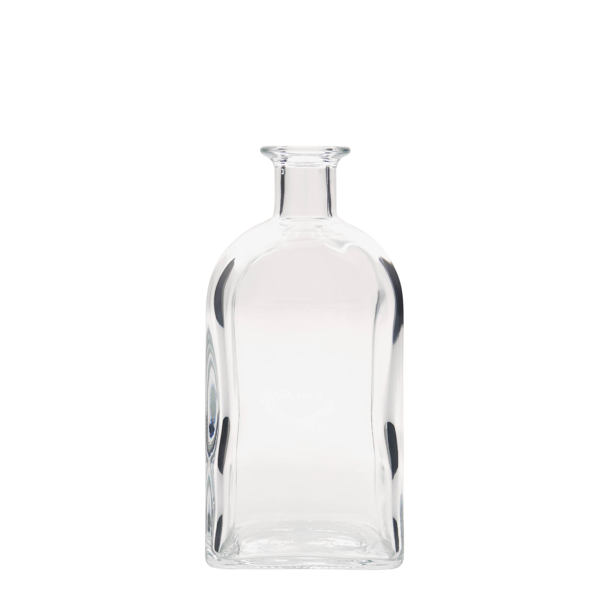 700 ml staklena boca Apotheker Carré, kvadratna, grlo: čep