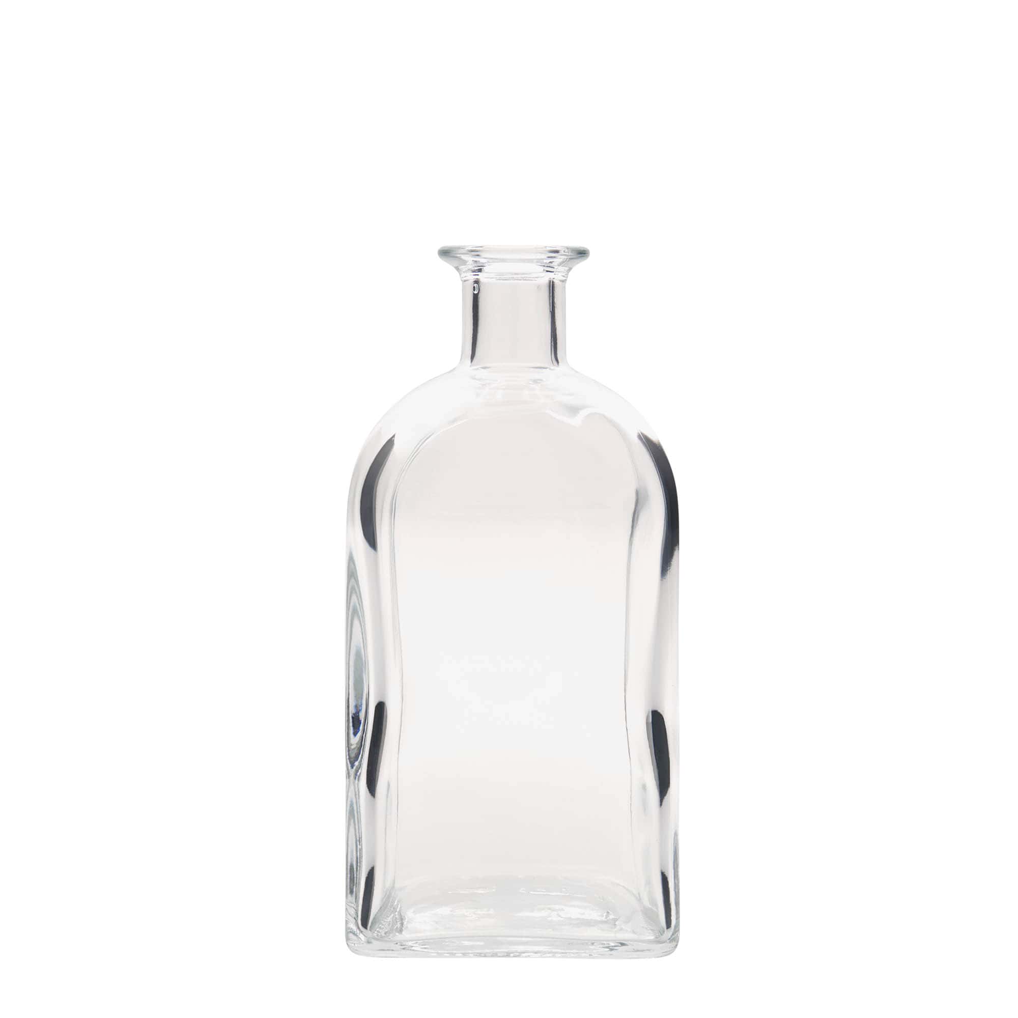 700 ml staklena boca Apotheker Carré, kvadratna, grlo: čep
