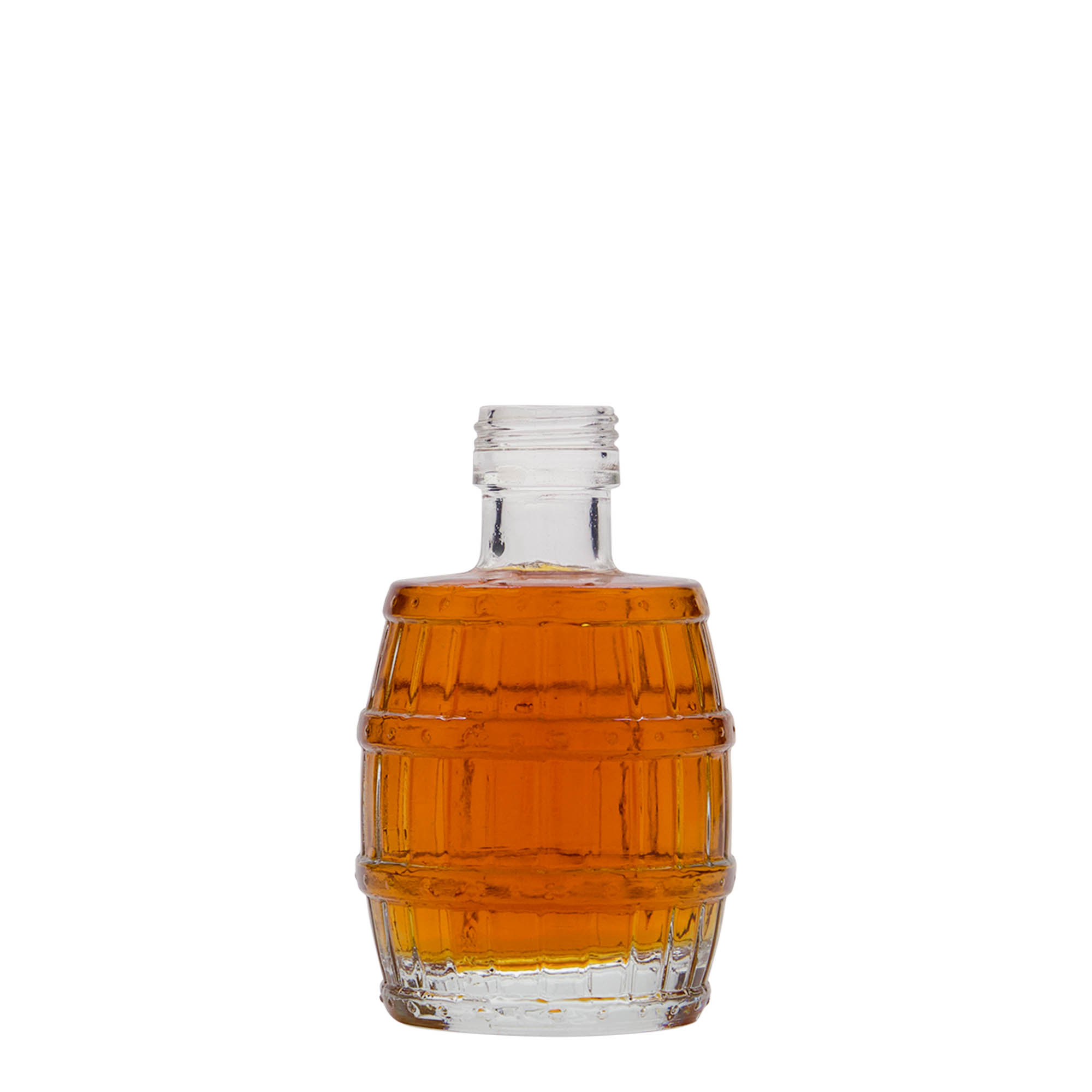 100 ml staklena boca 'Bačva', grlo: PP 24 100 ml staklena boca 'Bačva', grlo: PP 24