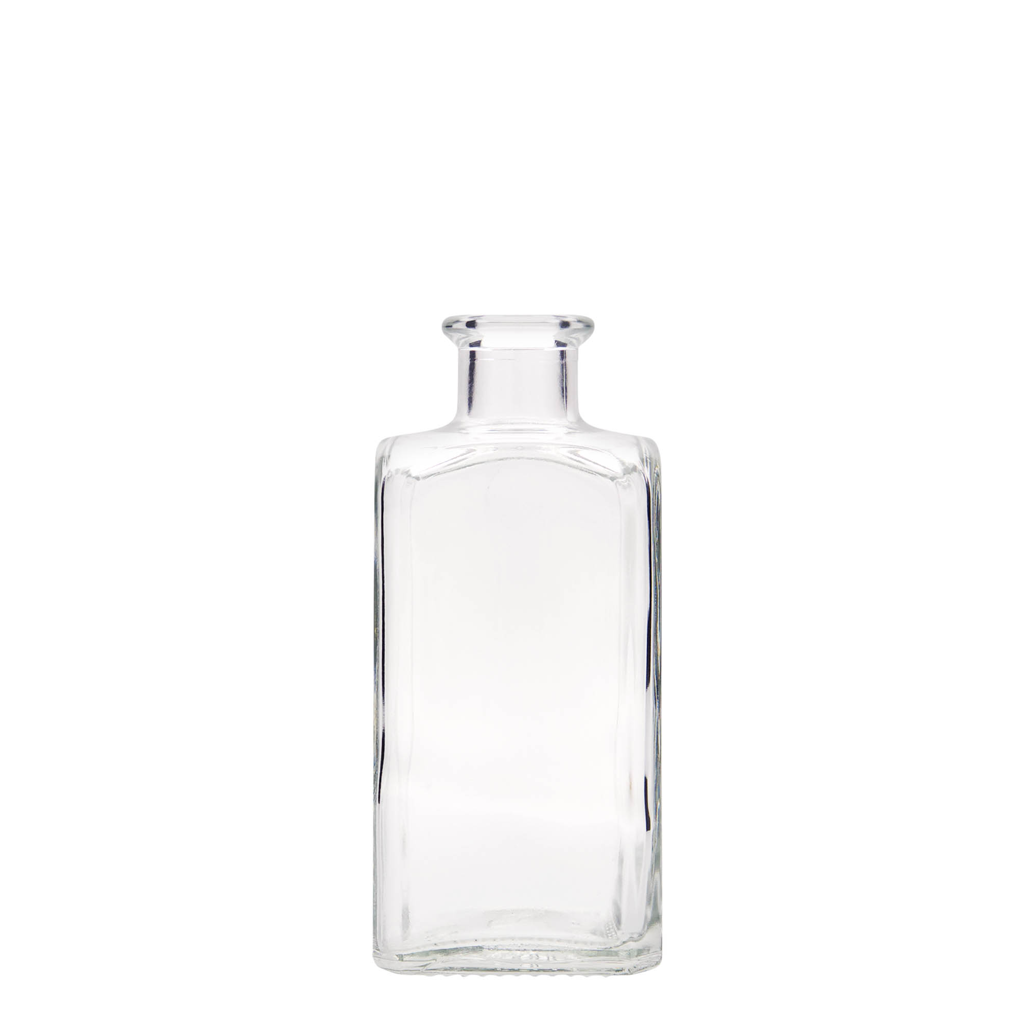 250 ml staklena boca Apotheker Carré, četvrtasta, grlo: čep