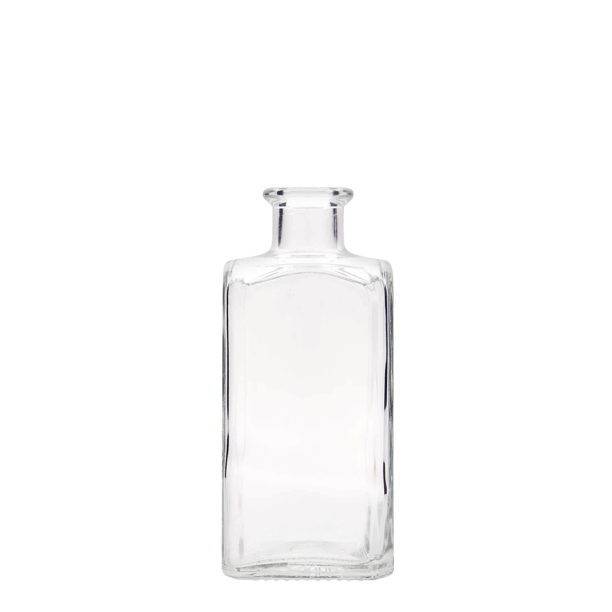 250 ml staklena boca Apotheker Carré, četvrtasta, grlo: čep