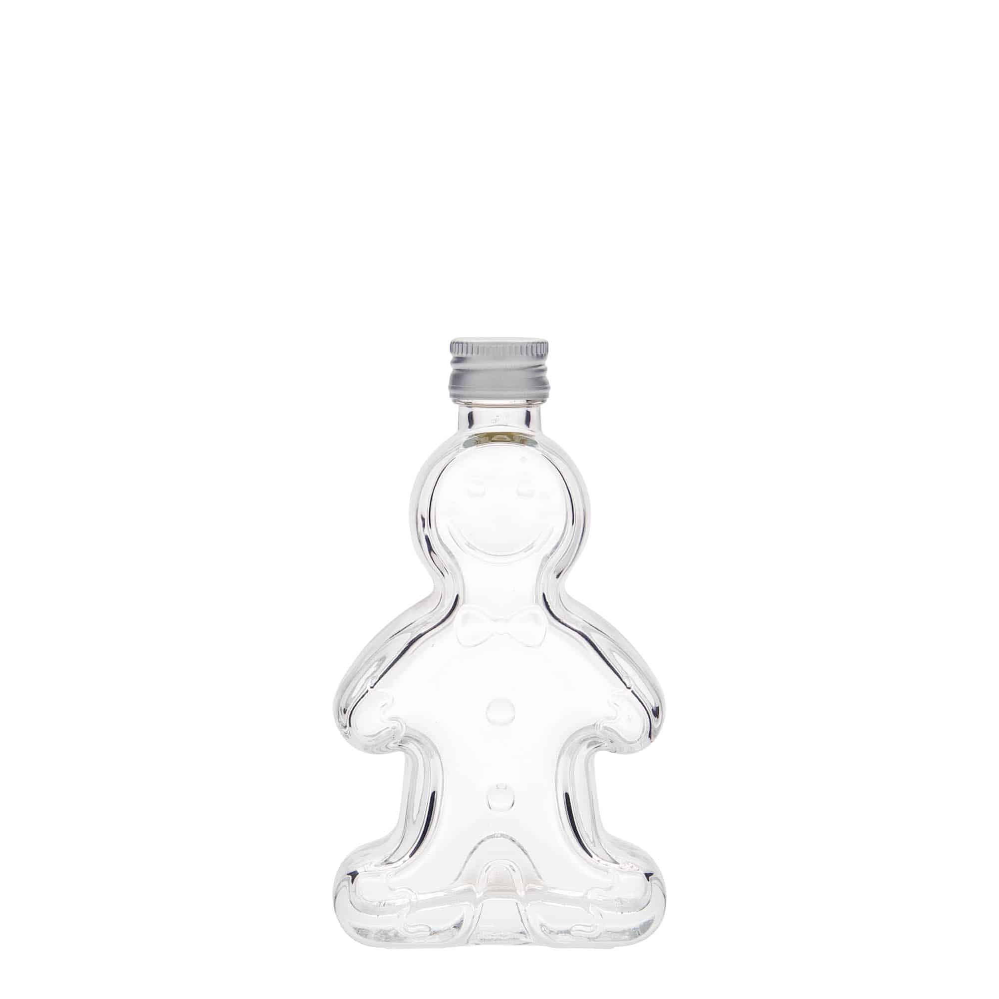 50 ml staklena boca „Lebkuchenmann“, grlo: PP 18