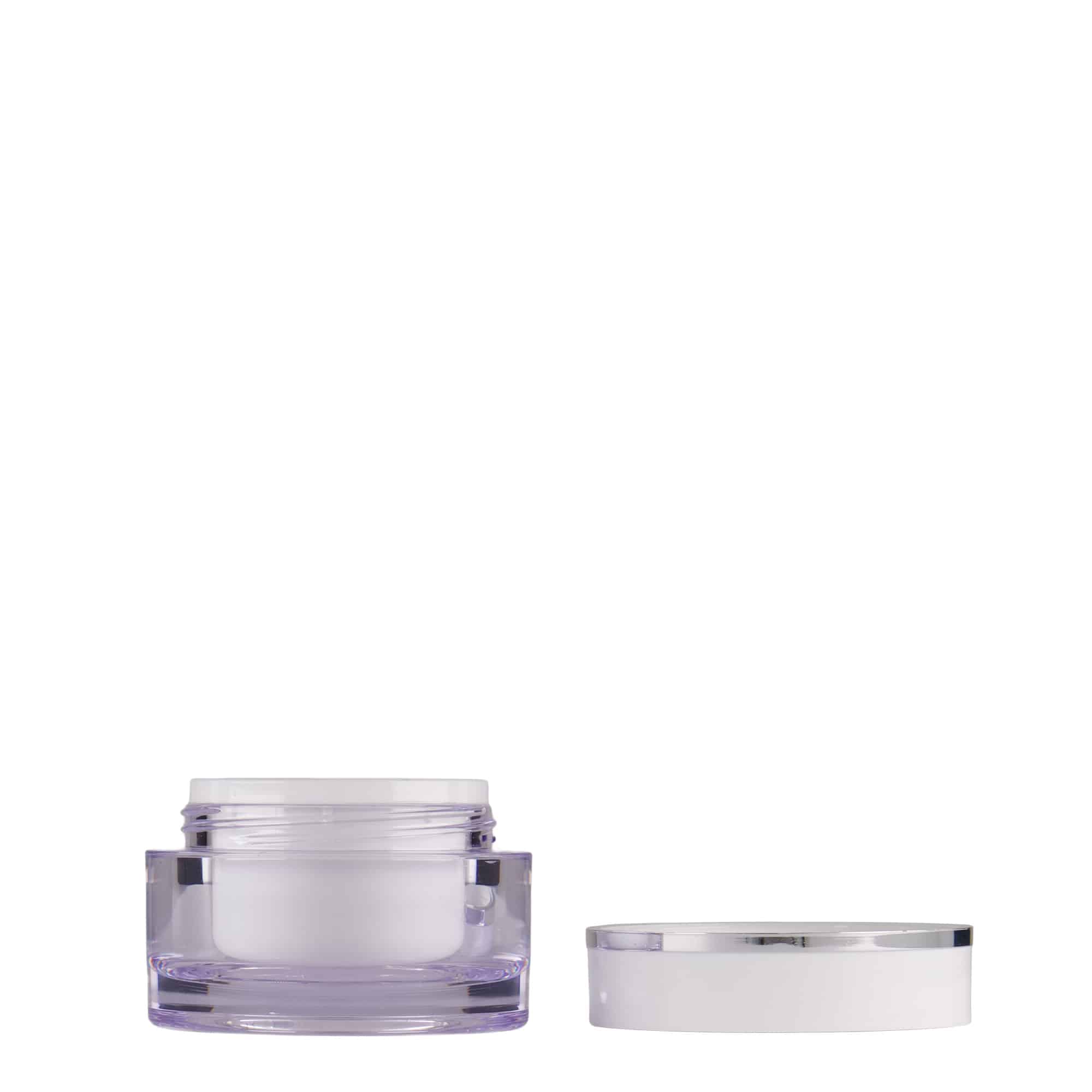 Teglica 10 ml, SAN plastika, bijela, otvor: Navojni zatvarač