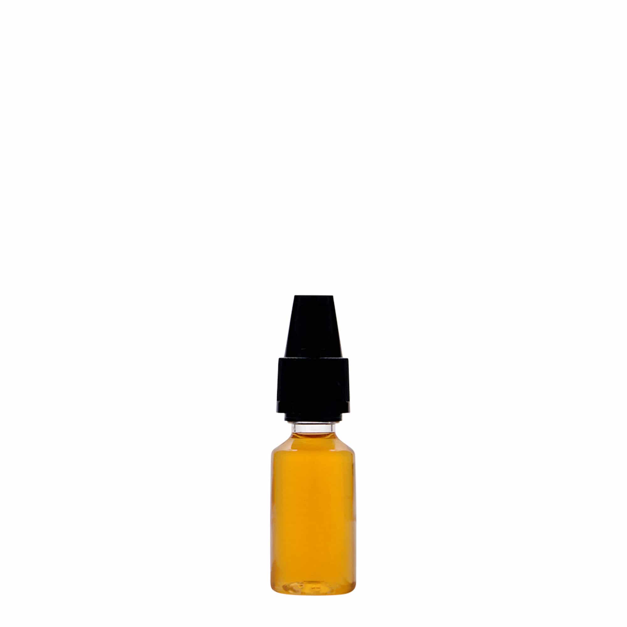 PET flaša 10 ml 'E-Liquid' sa sirugnosnim prstenom i zaštitom za djecu, plastika, otvor: Navojni zatvarač