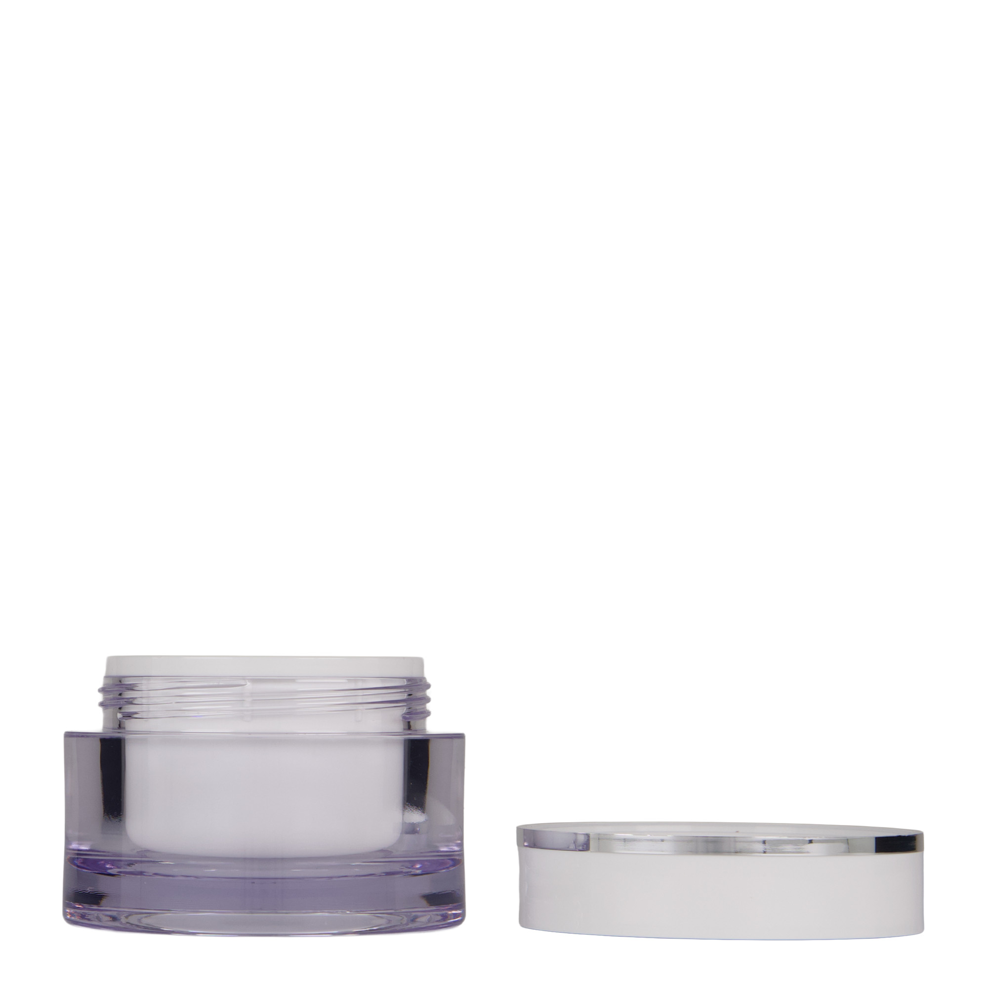 50 ml teglica, SAN-plastika, bijela, otvor: navojni poklopac 50 ml teglica, SAN-plastika, bijela, otvor: navojni poklopac