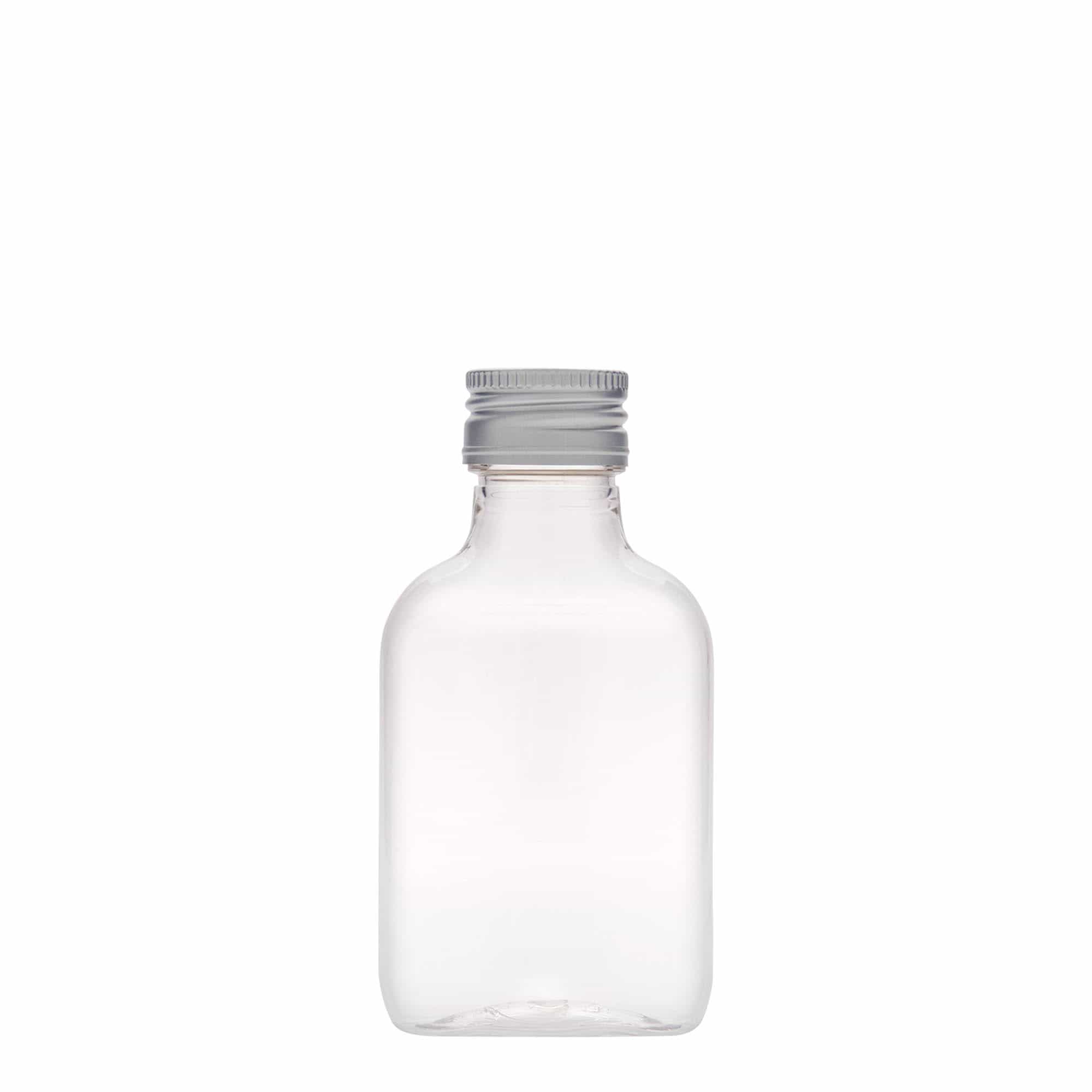 100 ml džepna bočica, ovalna, PET plastika, grlo: PP 28
