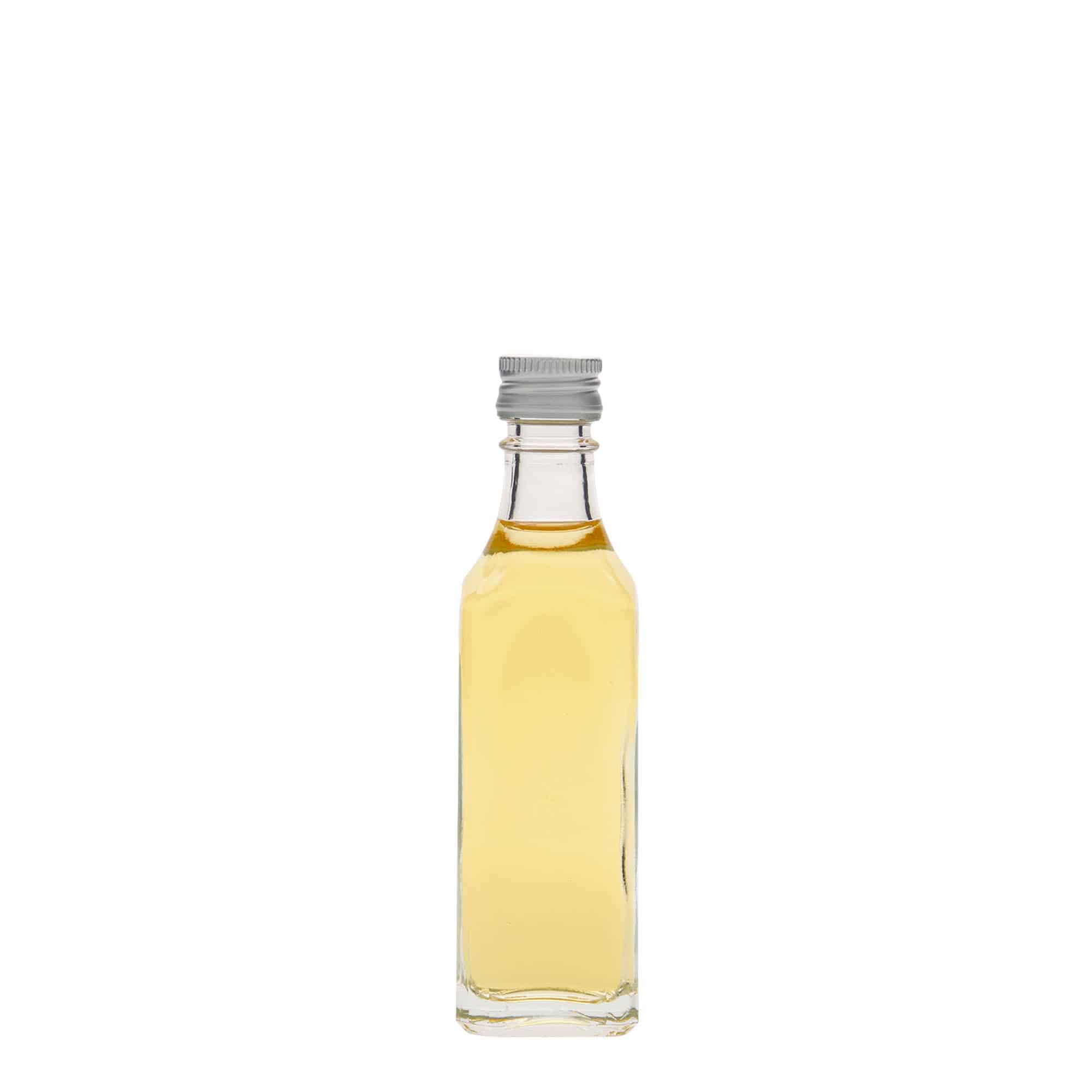 Staklena flaša 50 ml 'Siena', kvadratna, otvor: PP 18