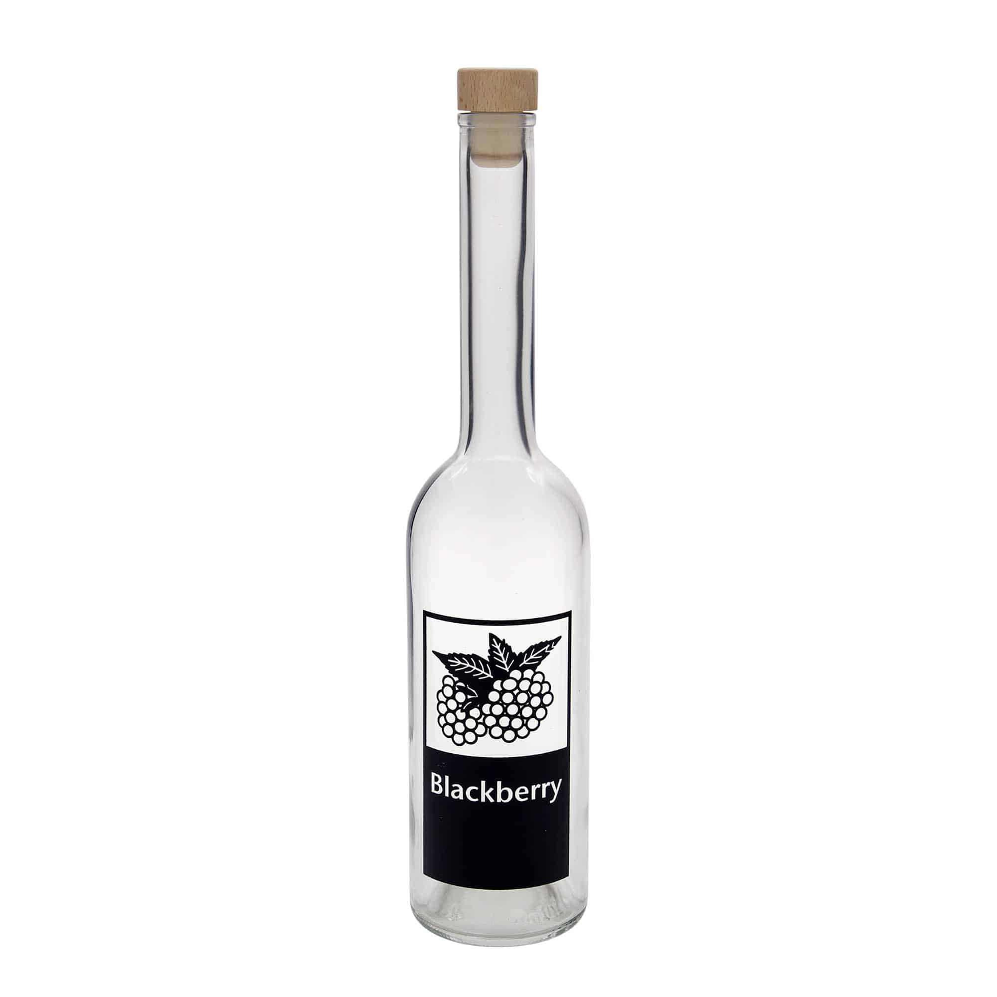 Staklena flaša 500 ml 'Opera', motiv: Blackberry, otvor: Pluto