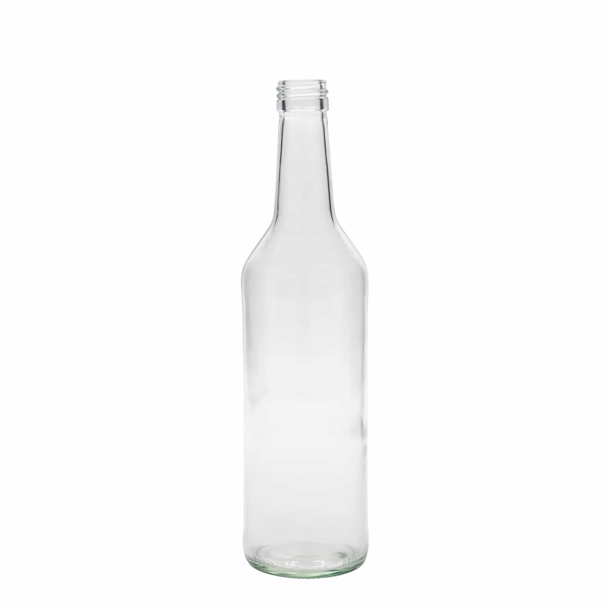 Staklena flaša sa ravnim vratom 500 ml, otvor: PP 28 Staklena flaša sa ravnim vratom 500 ml, otvor: PP 28