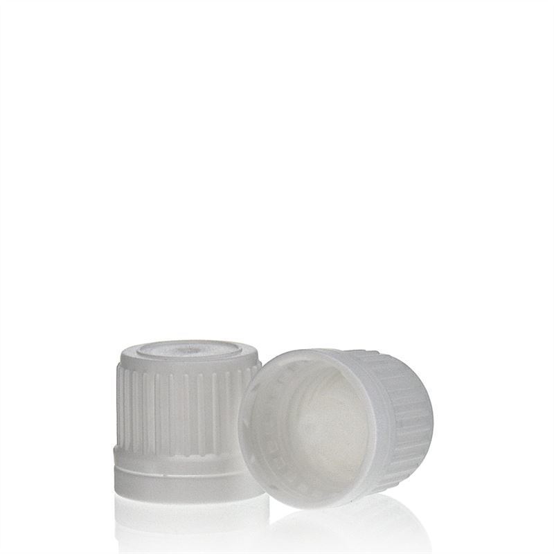 Zatvarač sa navojem sa kapanjem, PE plastika, bijela, za otvor: DIN 18 Zatvarač sa navojem sa kapanjem, PE plastika, bijela, za otvor: DIN 18