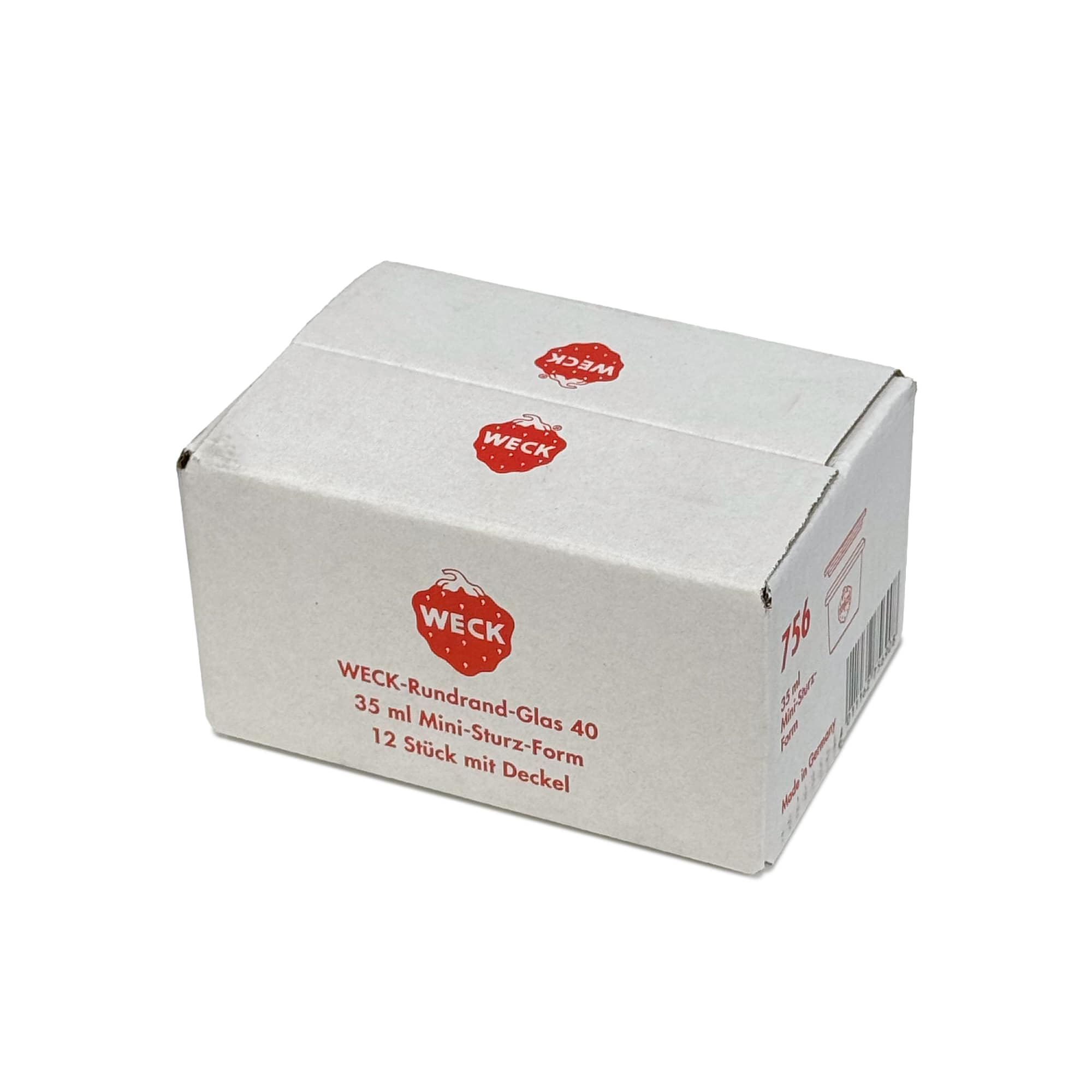 12x 35 ml WECK staklenka za preokretanje sa staklenim poklopcem RR 40