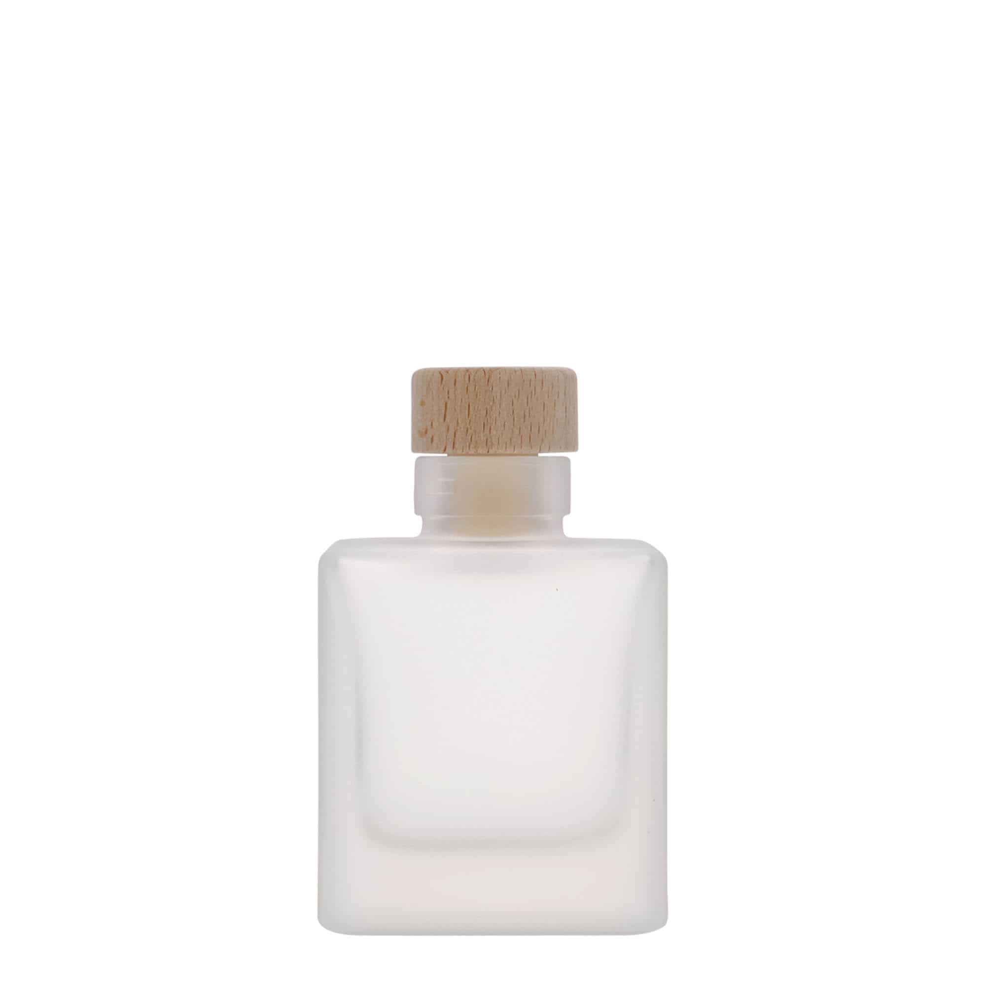 Staklena flaša 100 ml 'Cube', kvadratna, efekat leda, otvor: Pluto Staklena flaša 100 ml 'Cube', kvadratna, efekat leda, otvor: Pluto