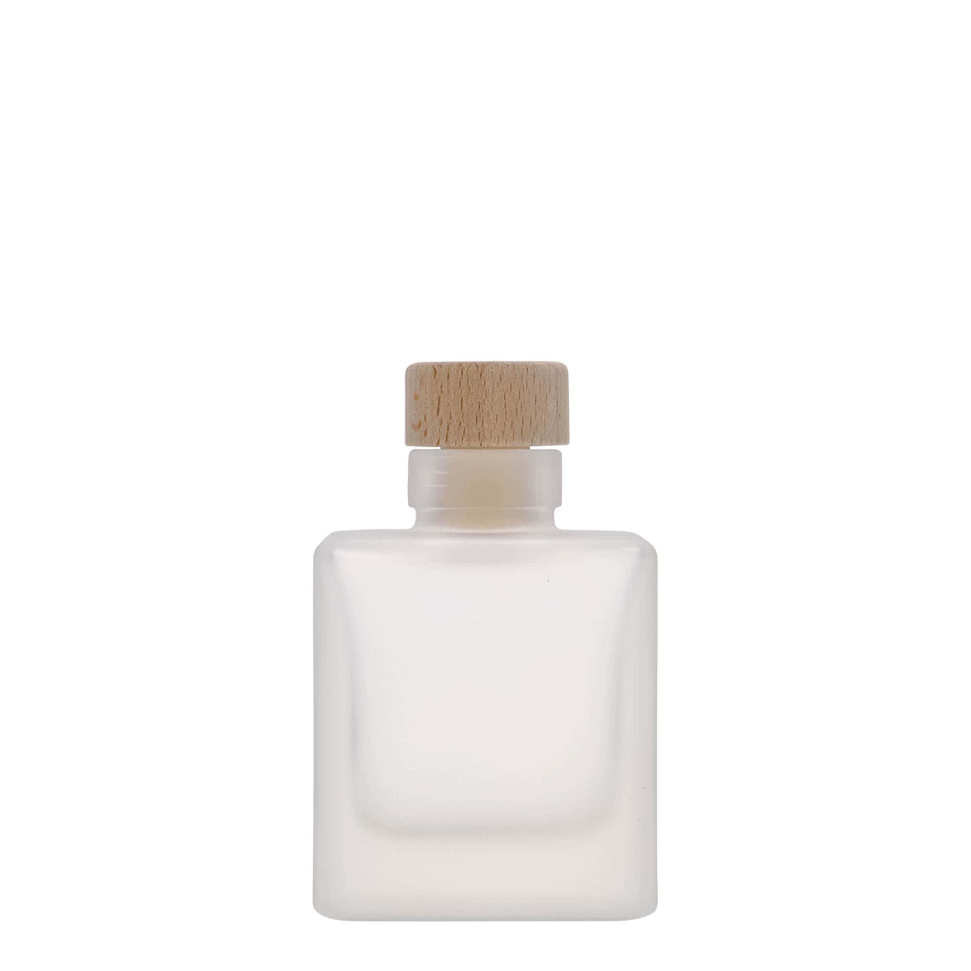 100 ml staklena boca „Cube“, kvadratna, zamrznuta, otvor: pluta