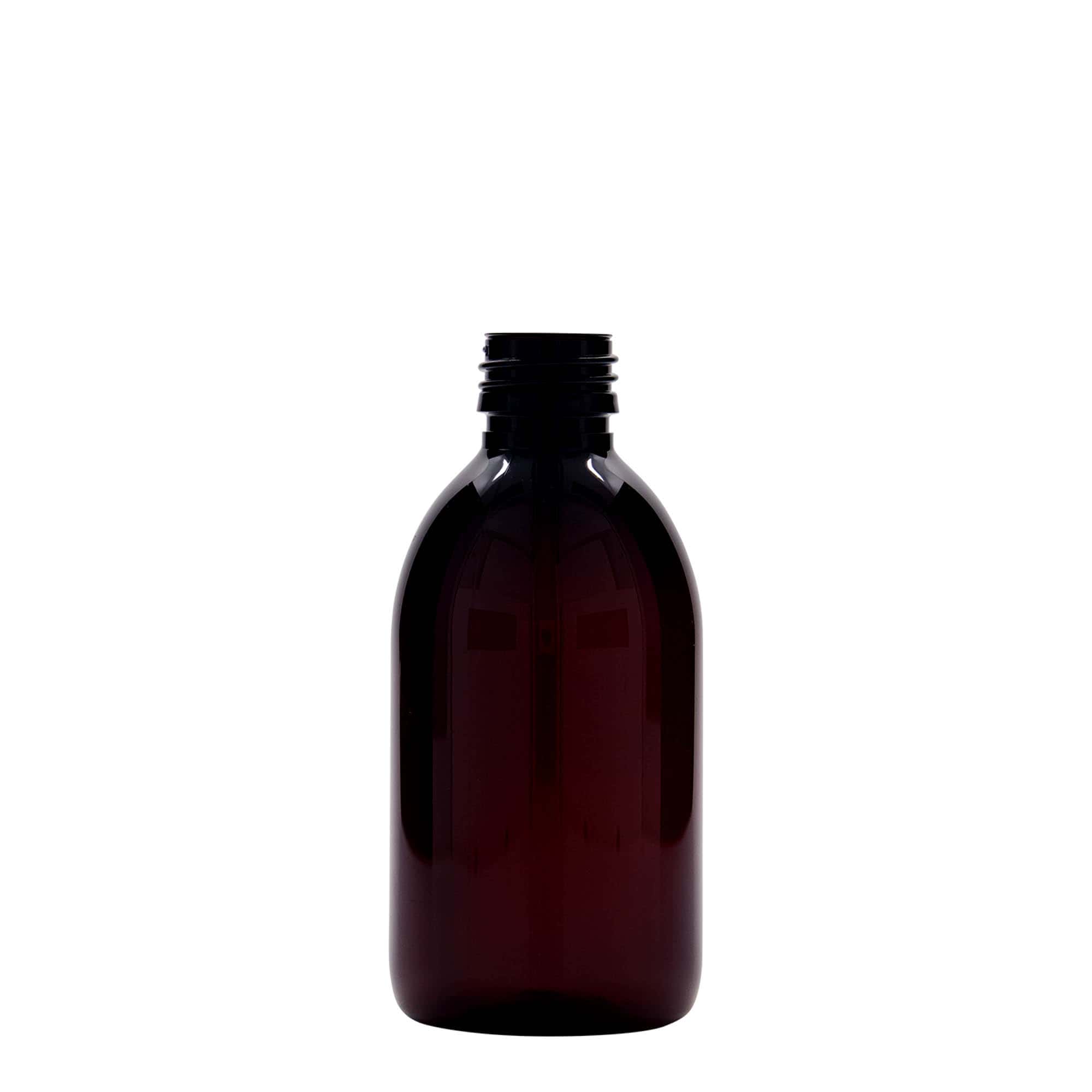 250 ml PET-medicinska boca, smeđa, plastika, grlo: PP 28