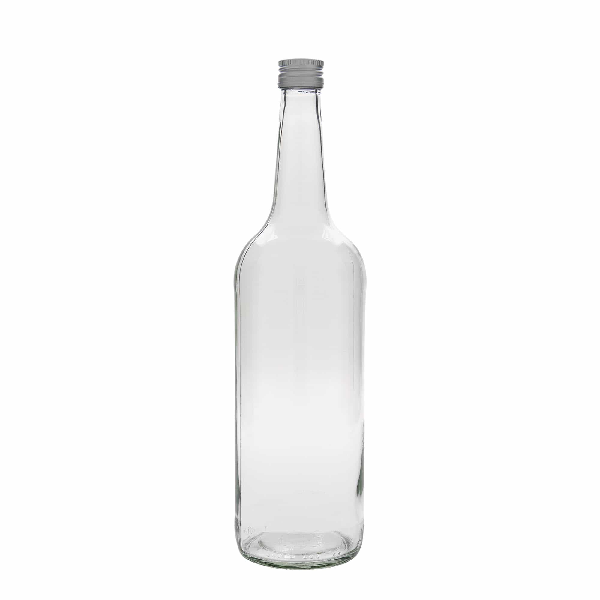 1.000 ml staklena boca s ravnim vratom, otvor: PP 28