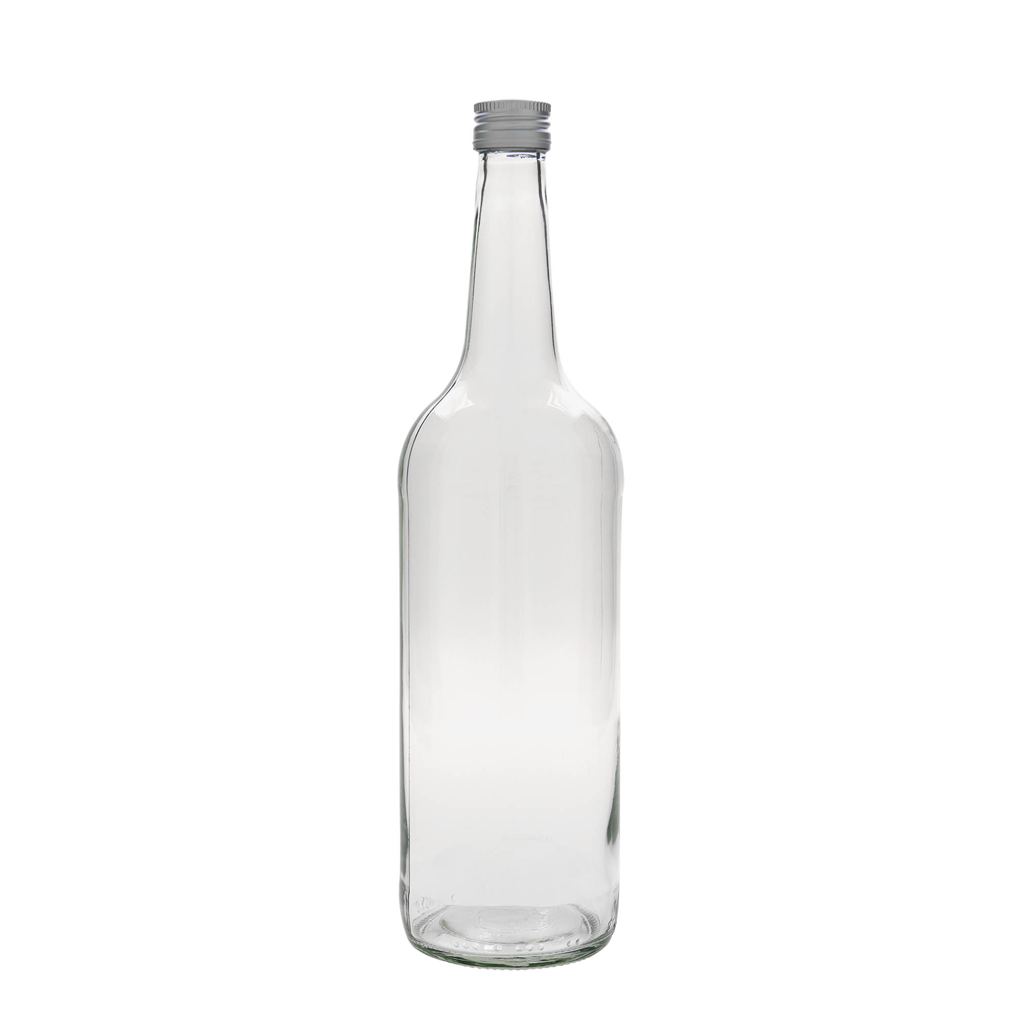 1.000 ml staklena boca s ravnim vratom, otvor: PP 28 1.000 ml staklena boca s ravnim vratom, otvor: PP 28