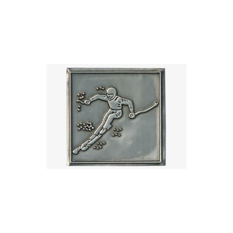 Limena etiketa 'Odlazak', kvadratna, metal, srebrna Limena etiketa 'Odlazak', kvadratna, metal, srebrna