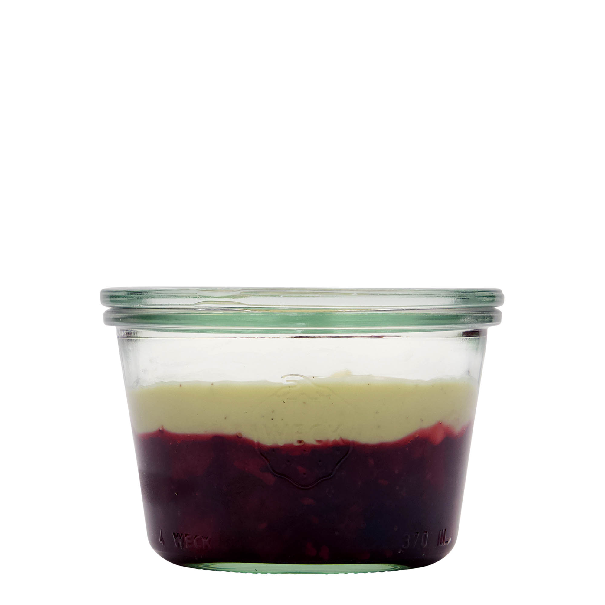 370 ml WECK-staklena tegla za prevrnuti, otvor: okrugli rub