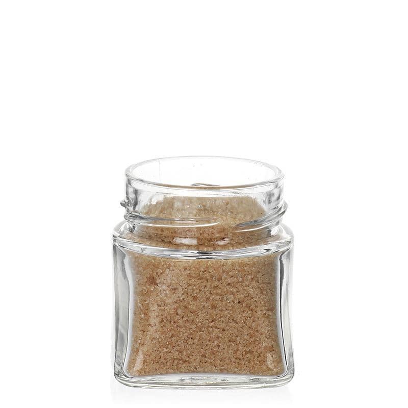 Četverougla staklenka 106 ml 'Luxor', otvor: Deep-Twist-Off (DTO 58)