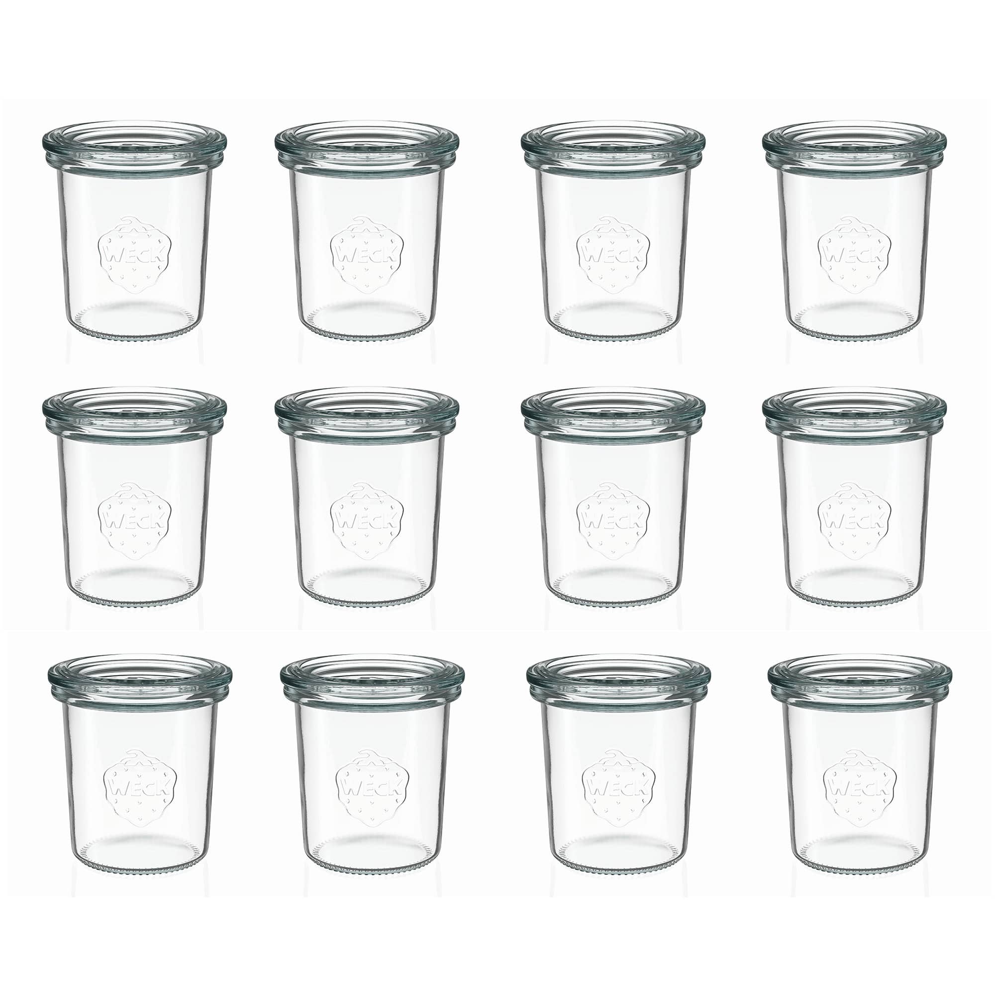 12x 160 ml WECK staklenka za preokretanje sa staklenim poklopcem RR 60