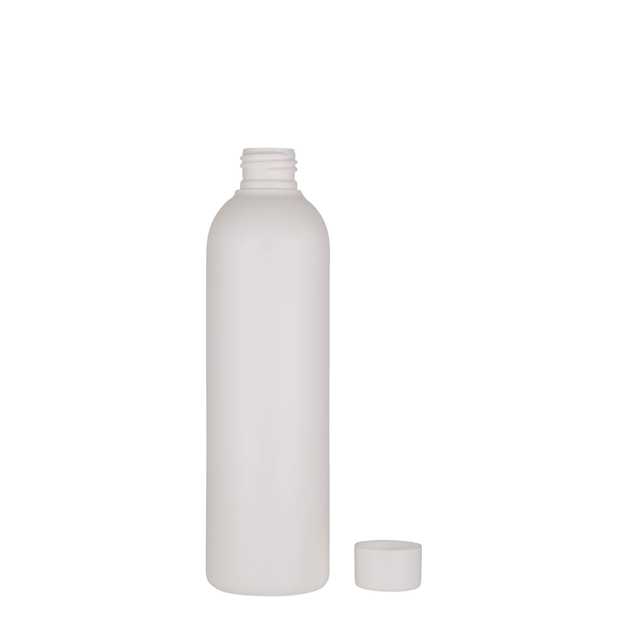 250 ml plastična boca 'Tuffy', HDPE, bijela, grlo: 24/410