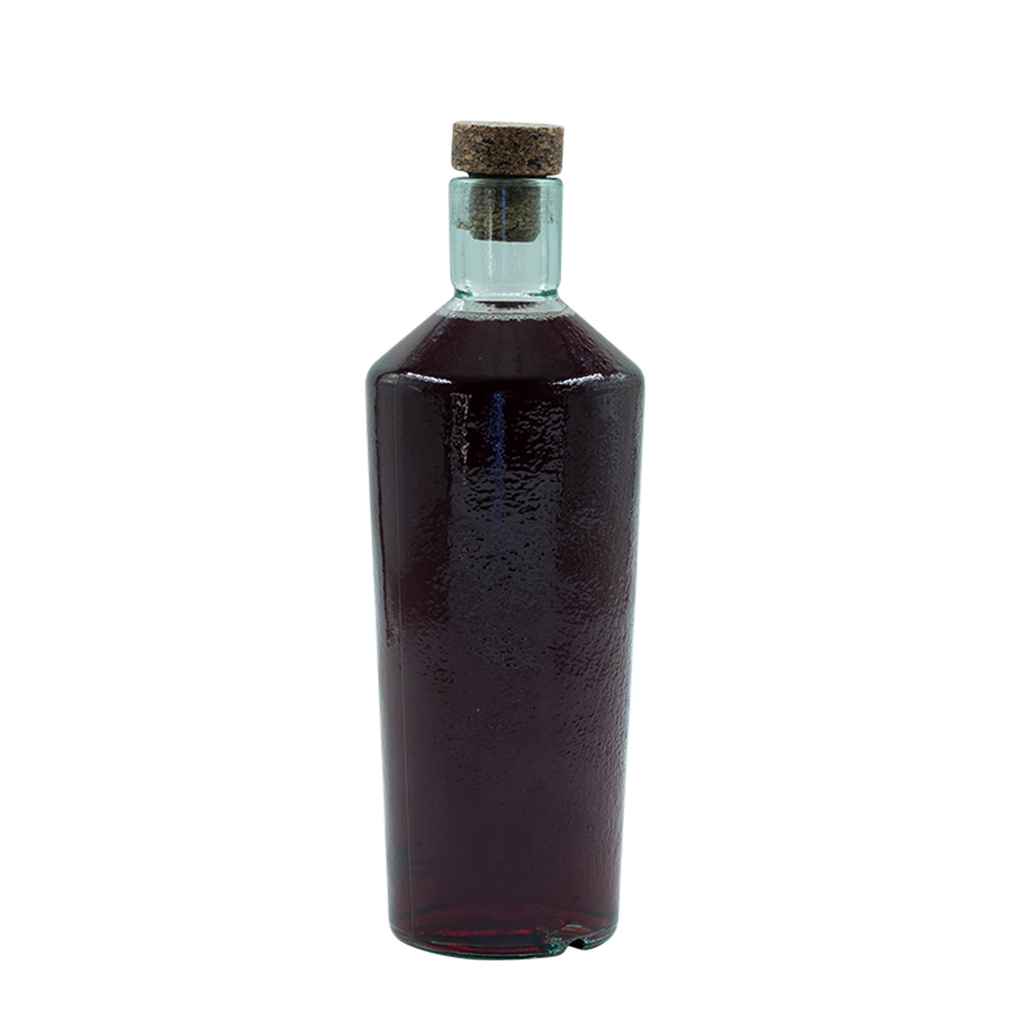 700 ml ručno rađena staklena boca 'Primal', otvor: pluta