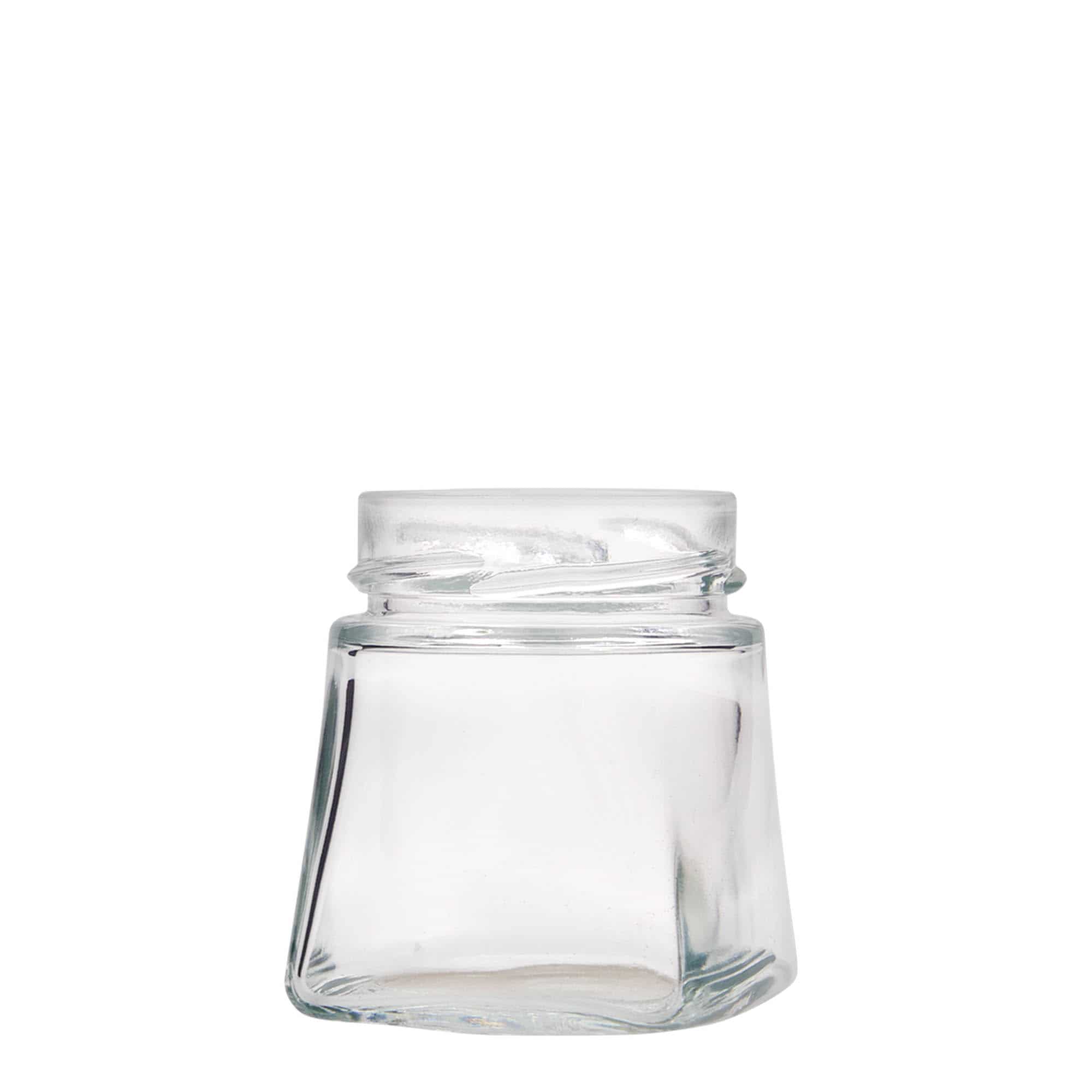 Četverougla staklenka 212 ml 'Luxor', otvor: Deep-Twist-Off (DTO 63)