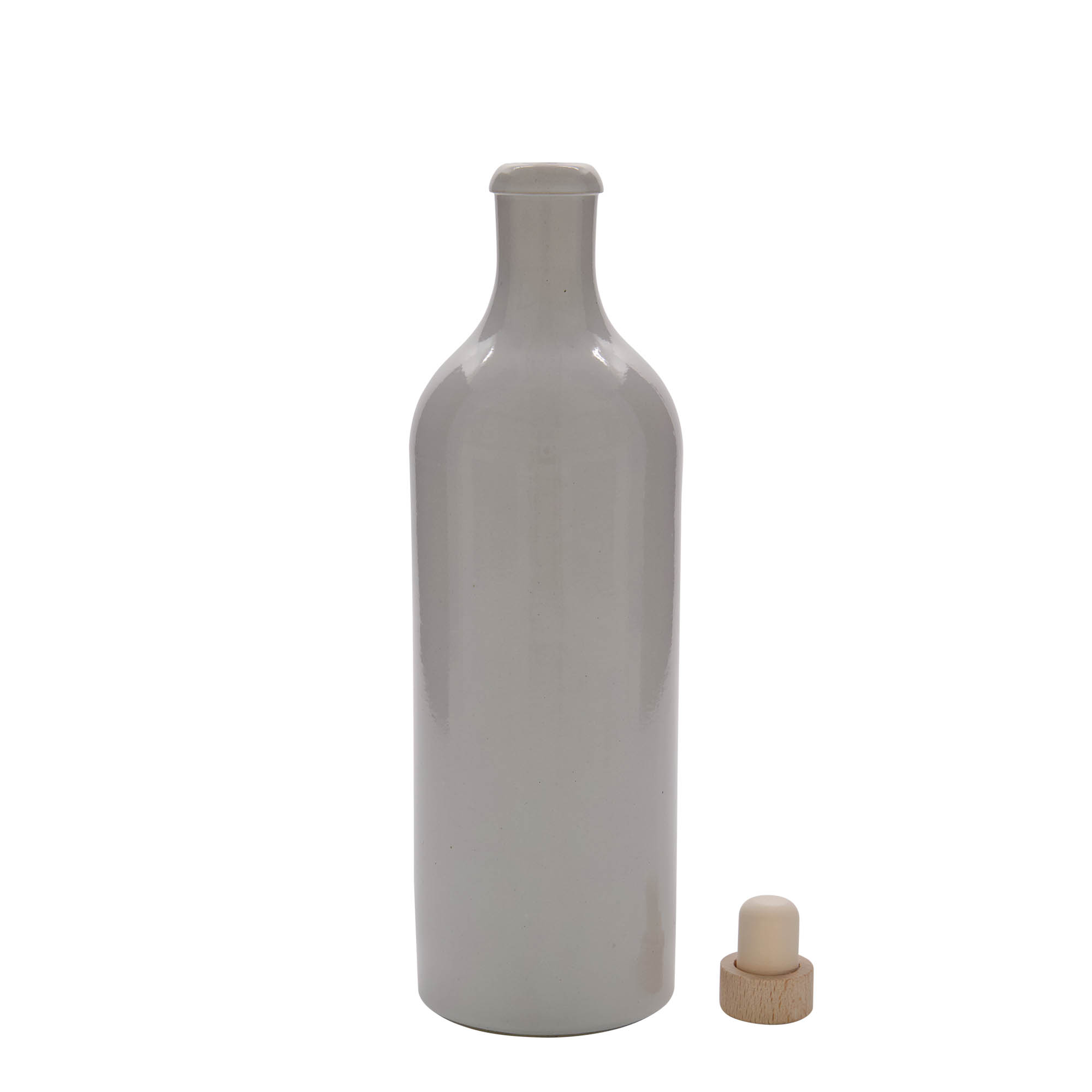 750 ml keramički vrč, kamenina, bijeli, otvor: čep 750 ml keramički vrč, kamenina, bijeli, otvor: čep