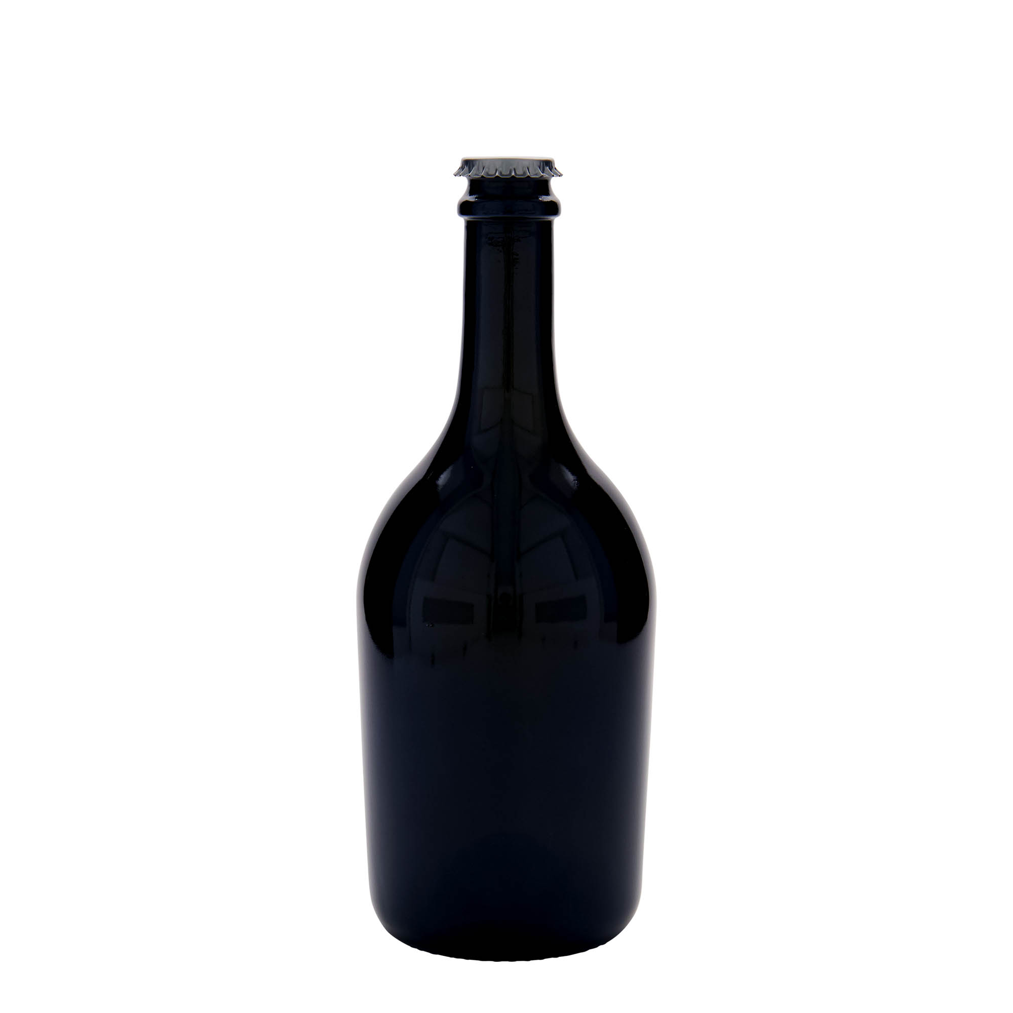 Flaša za pivo/pjenušac 750 ml 'Butterfly', staklo, antikno zelena, otvor: Krunski čep