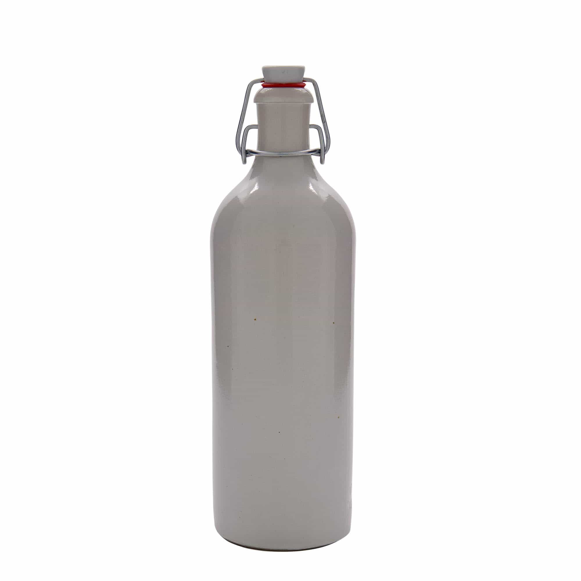 Glineni vrč 750 ml, keramika, bijela, otvor: Zatvarač sa žicom