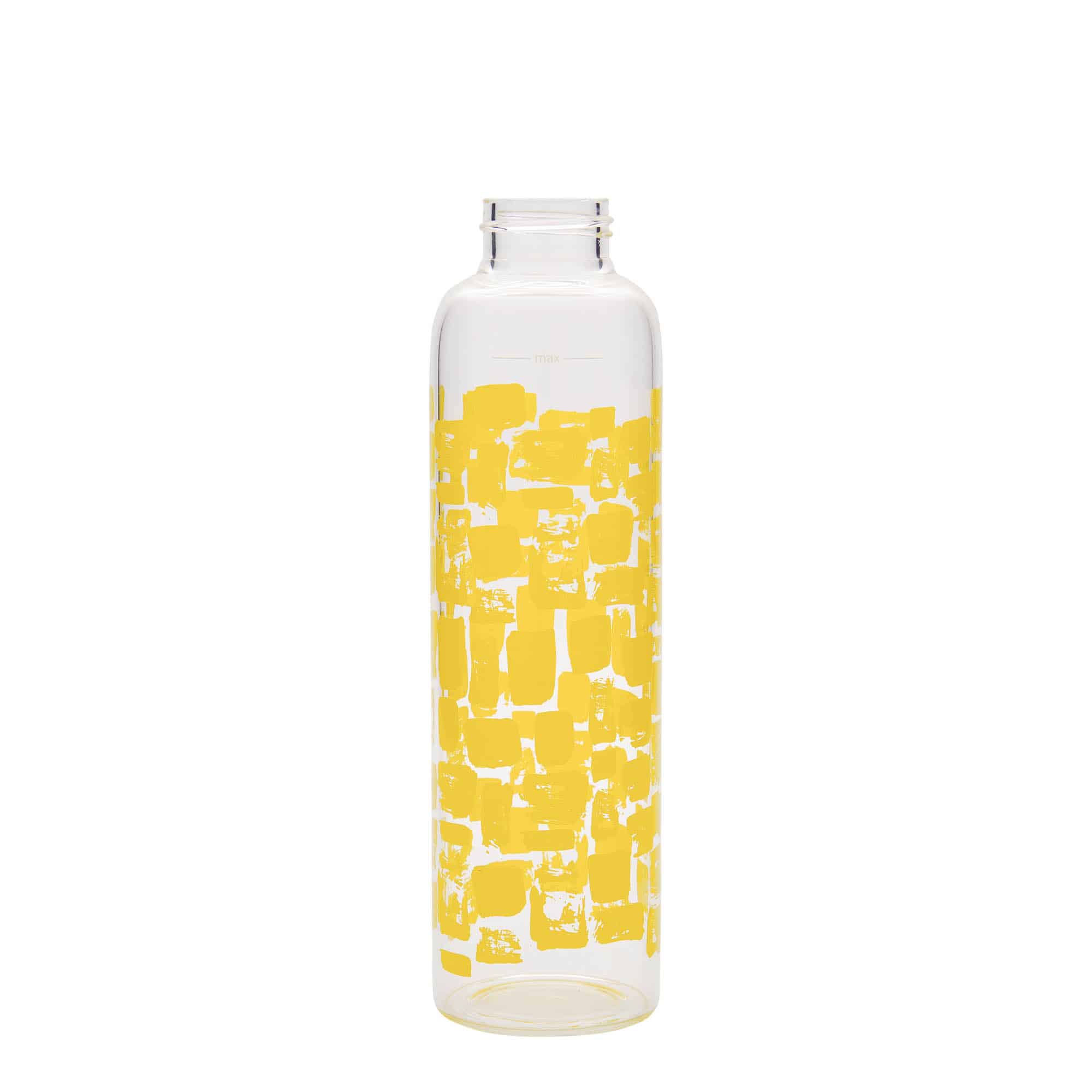 Flaša za piće 500 ml 'Perseus', motiv: Žuti pravougaonici, otvor: Navojni zatvarač