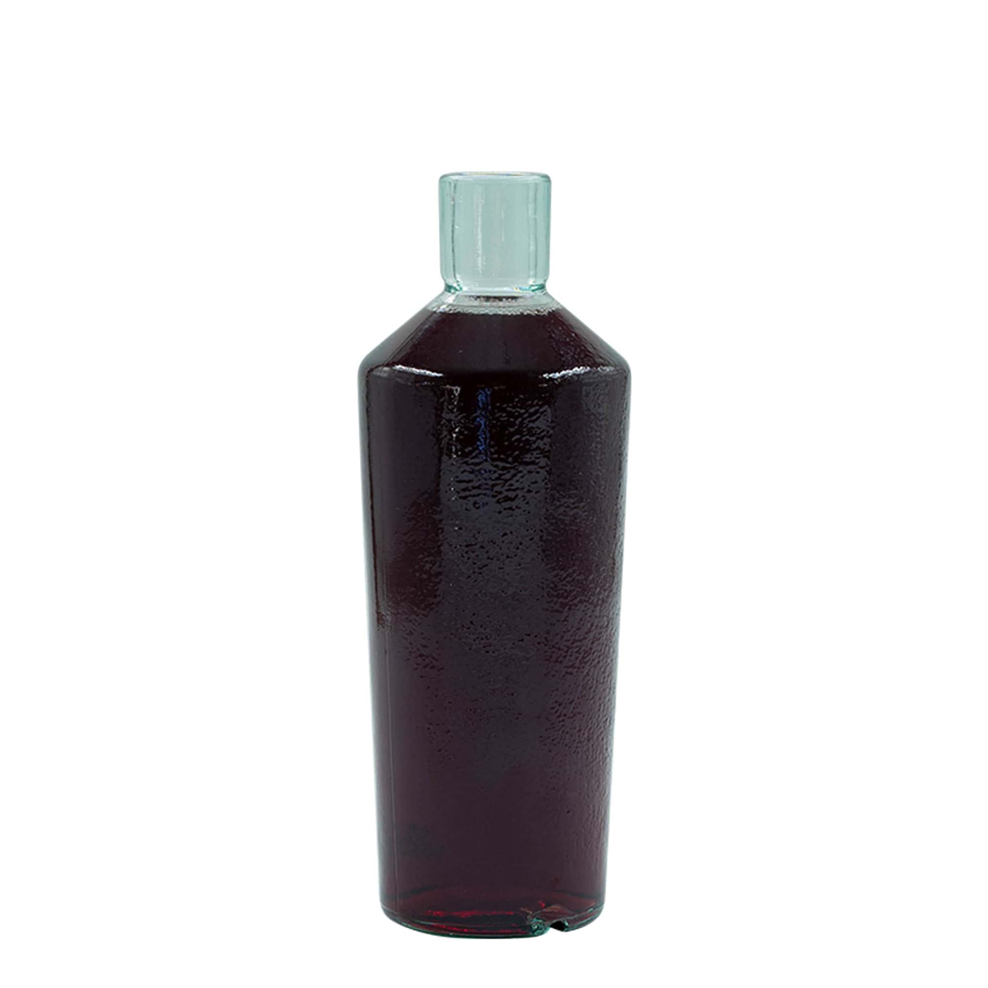 700 ml ručno rađena staklena boca 'Primal', otvor: pluta