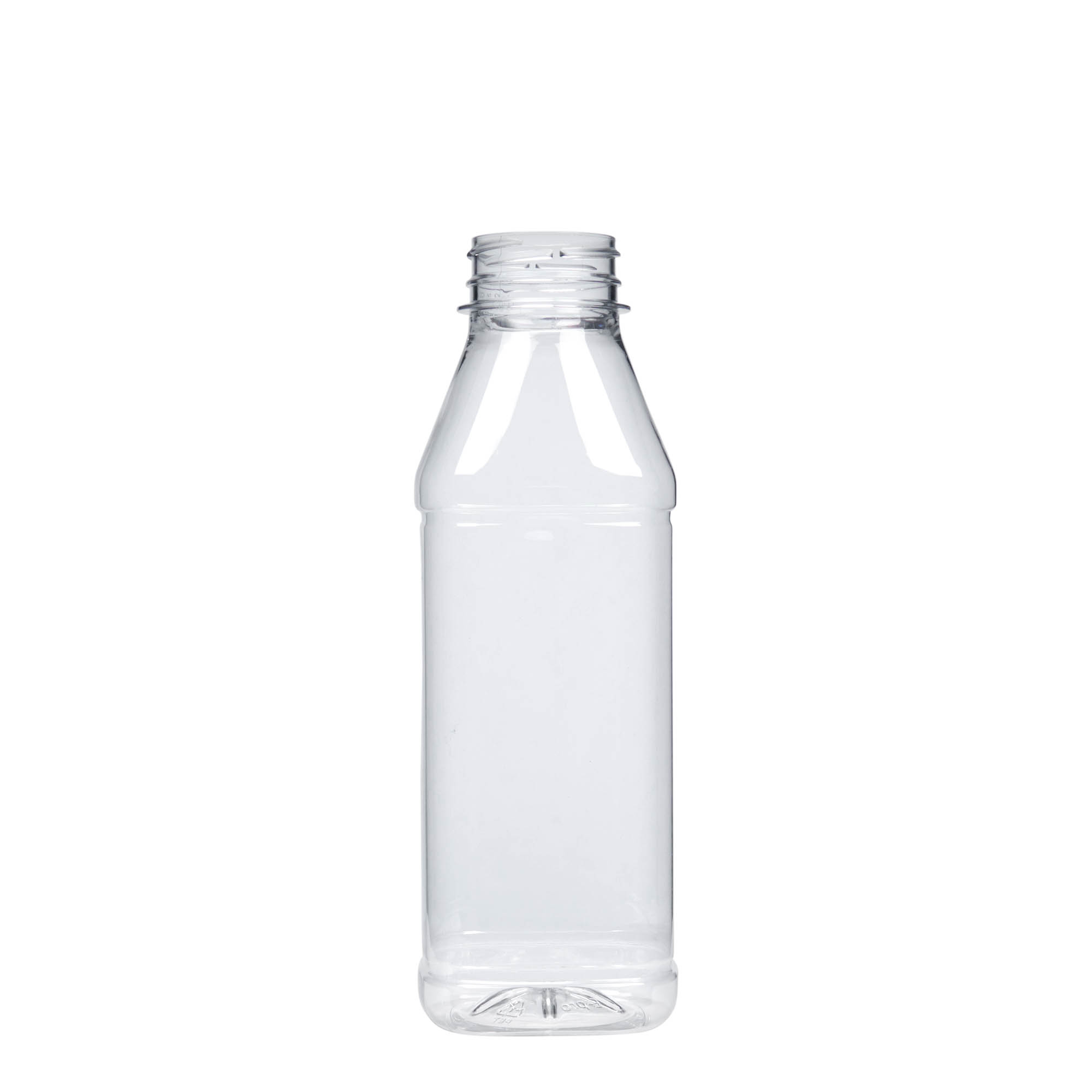 500 ml PET-boca 'Milk and Juice Carré', kvadratna, plastika, grlo: 38 mm
