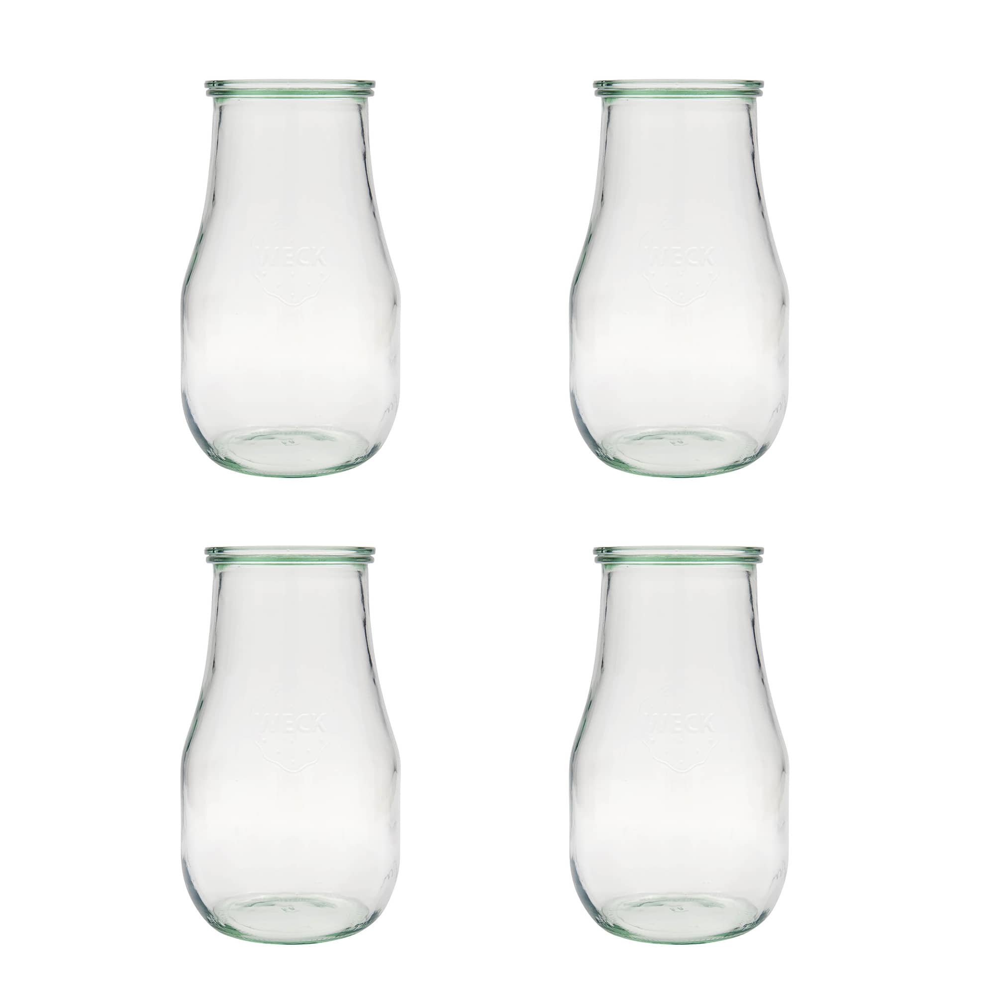 4x 2700 ml WECK staklo u obliku tulipana sa staklenim poklopcem RR 100