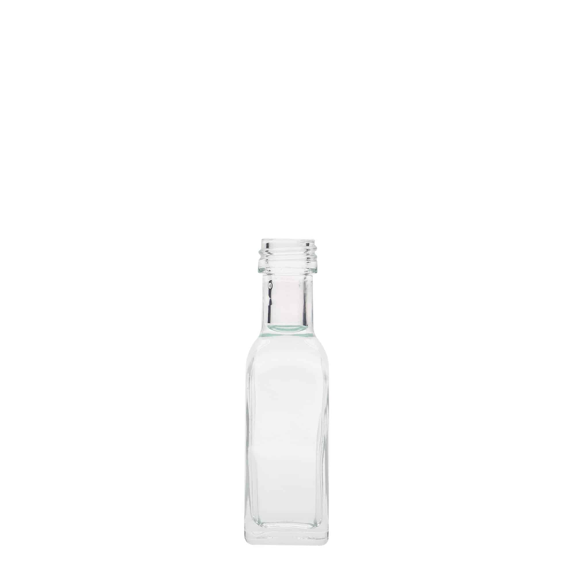 20 ml staklena boca 'Marasca', četvrtasta, grlo: PP 18