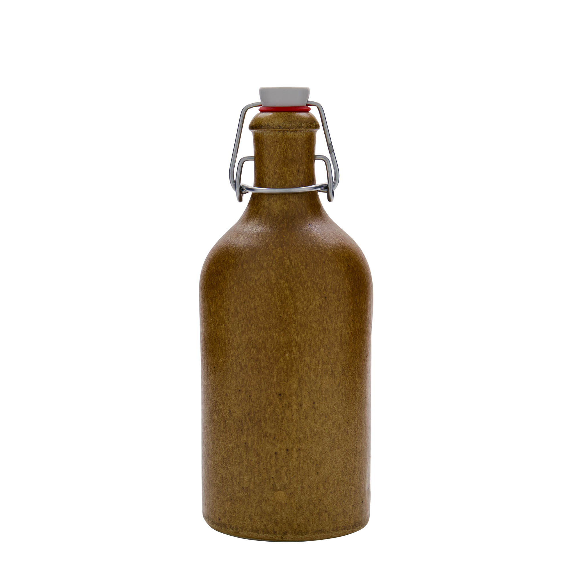 500 ml vrč za glinu, kamenina, smeđe-kristalni, otvor: zatvarač s kopčom