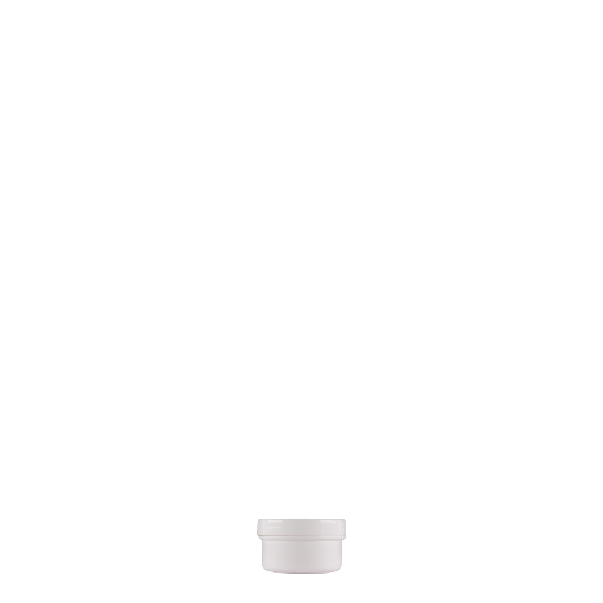 6 ml plastična posuda 'White Line', PP, bijela, otvor: navojni zatvarač