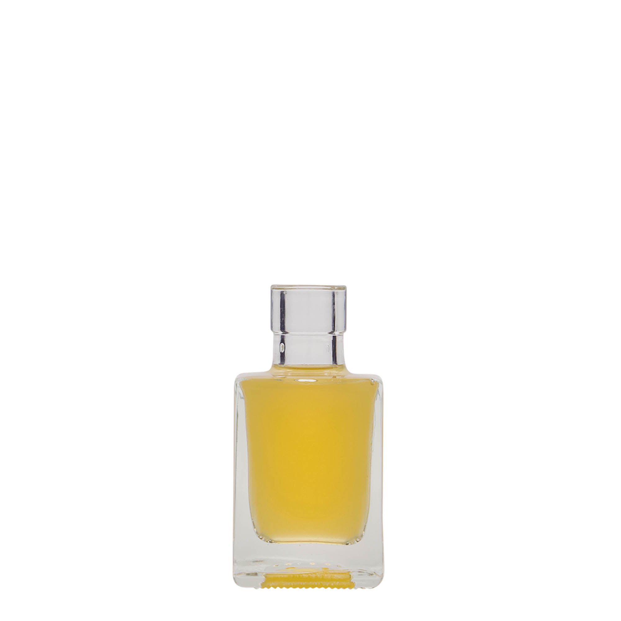 50 ml staklena boca 'Cube', kvadratna, otvor: čep