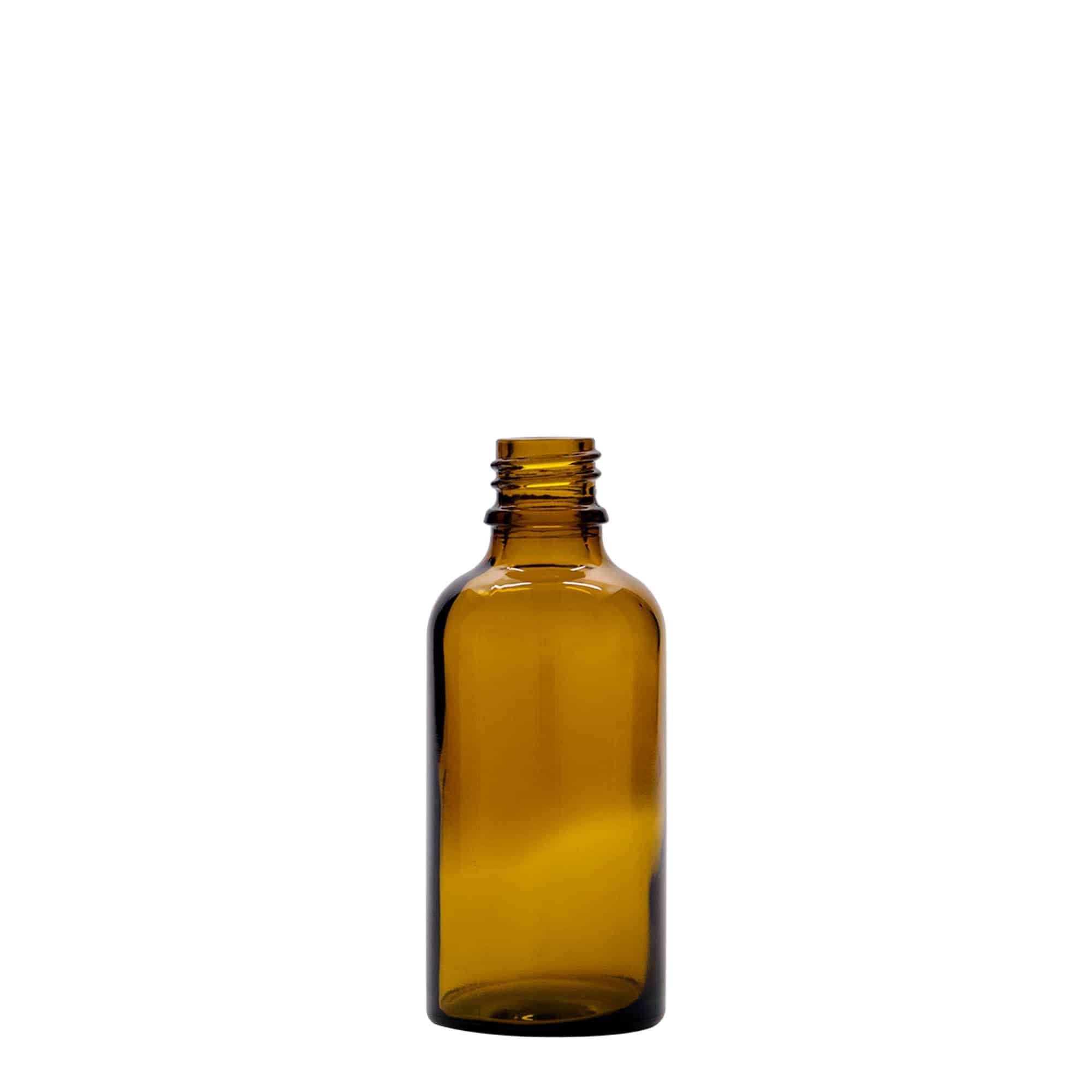 50 ml bočica s pipetom za medicinu, staklena, smeđe-crvena, otvor: DIN 18