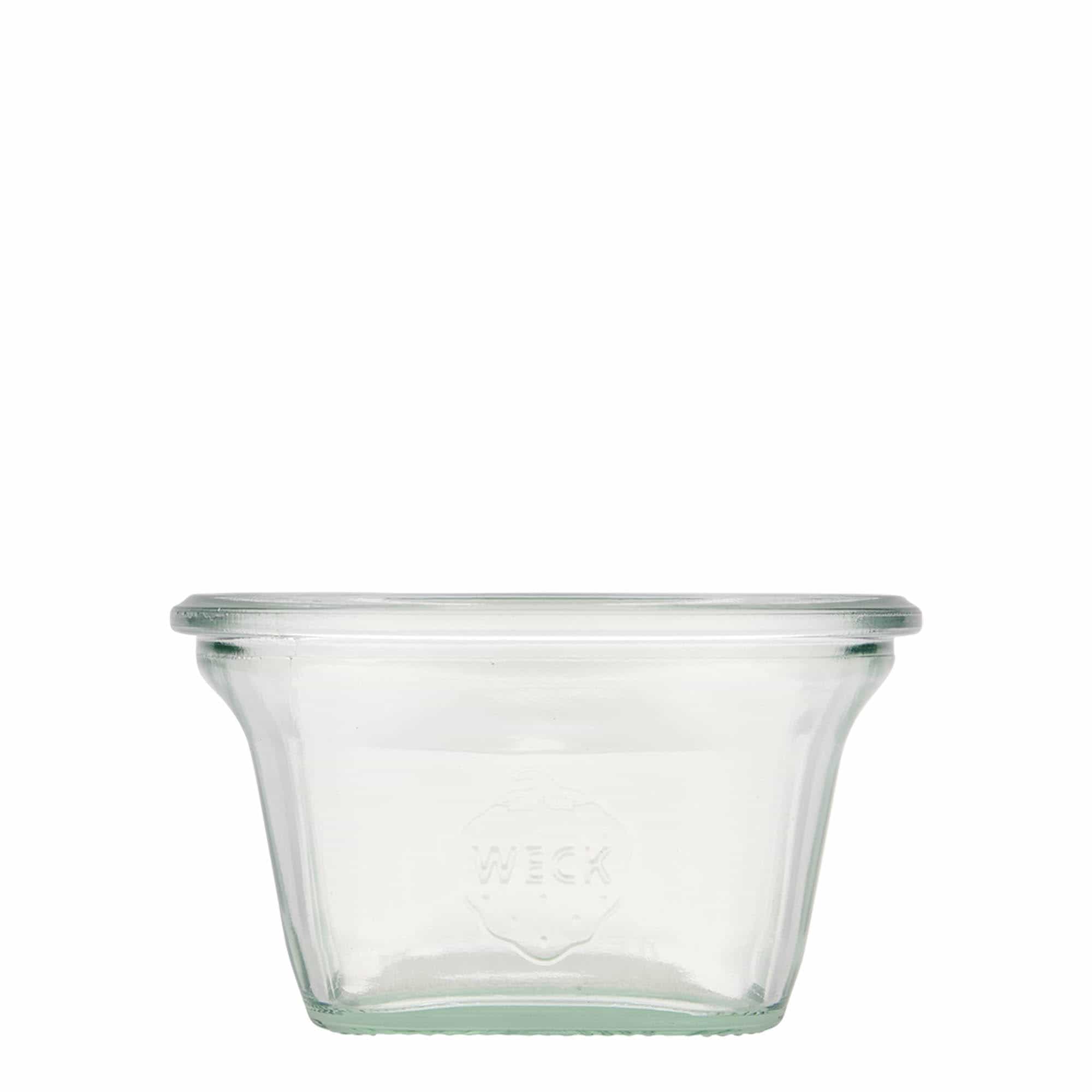 WECK kvadratna staklenka 290 ml, kvadratna, otvor: Okrugli rub