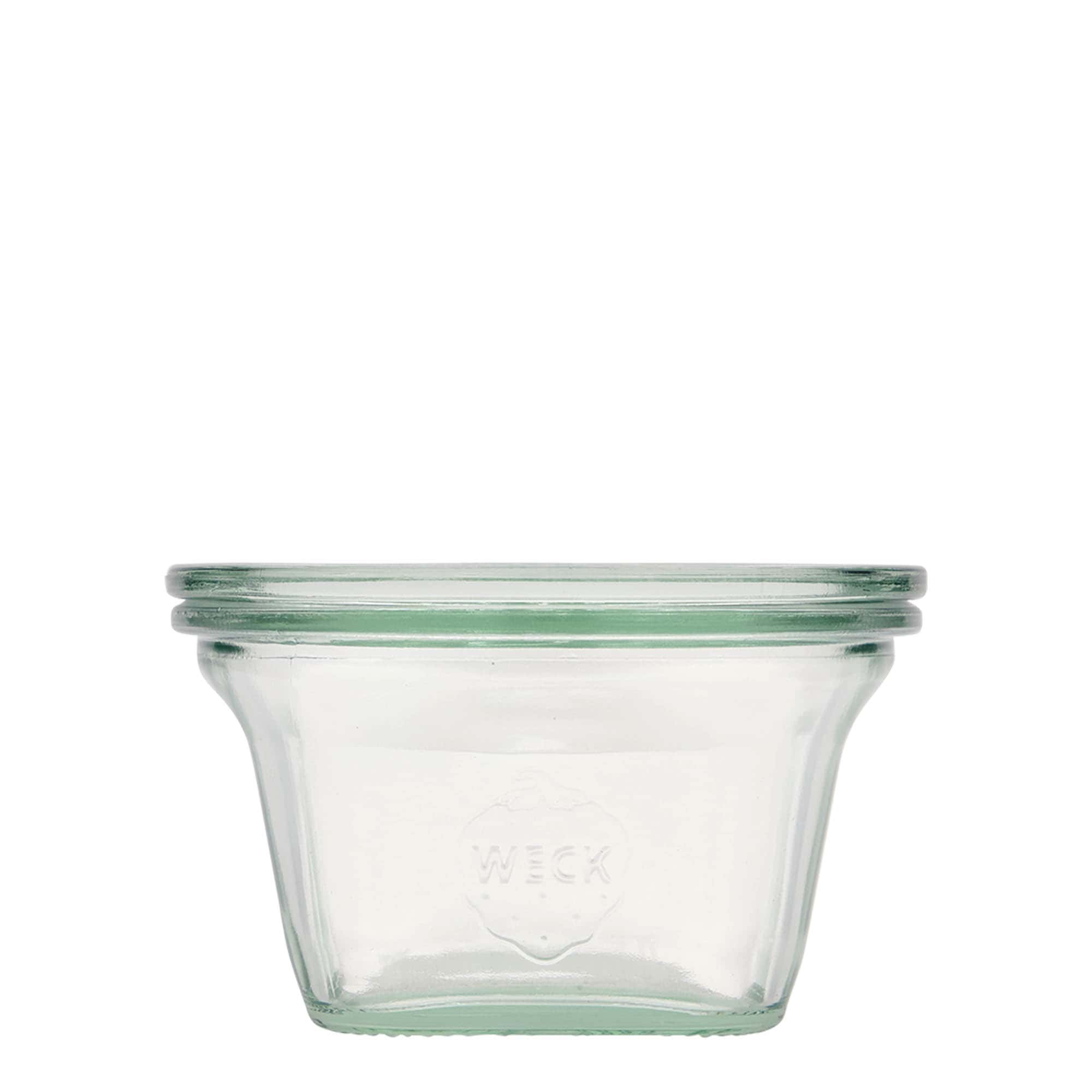 290 ml WECK Quadro staklena tegla, kvadratna, otvor: okrugli rub