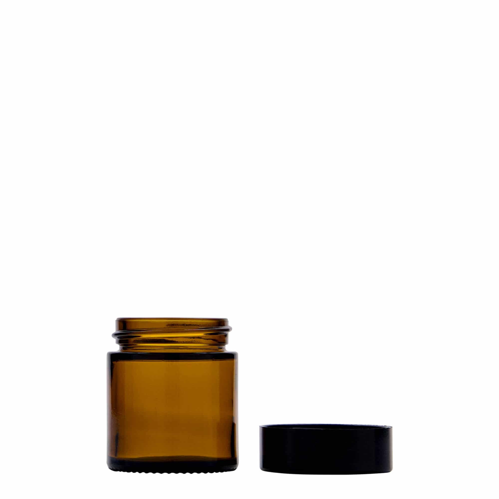 Teglica 30 ml 'Brown Line', staklo, smeđa, otvor: Navojni zatvarač Teglica 30 ml 'Brown Line', staklo, smeđa, otvor: Navojni zatvarač