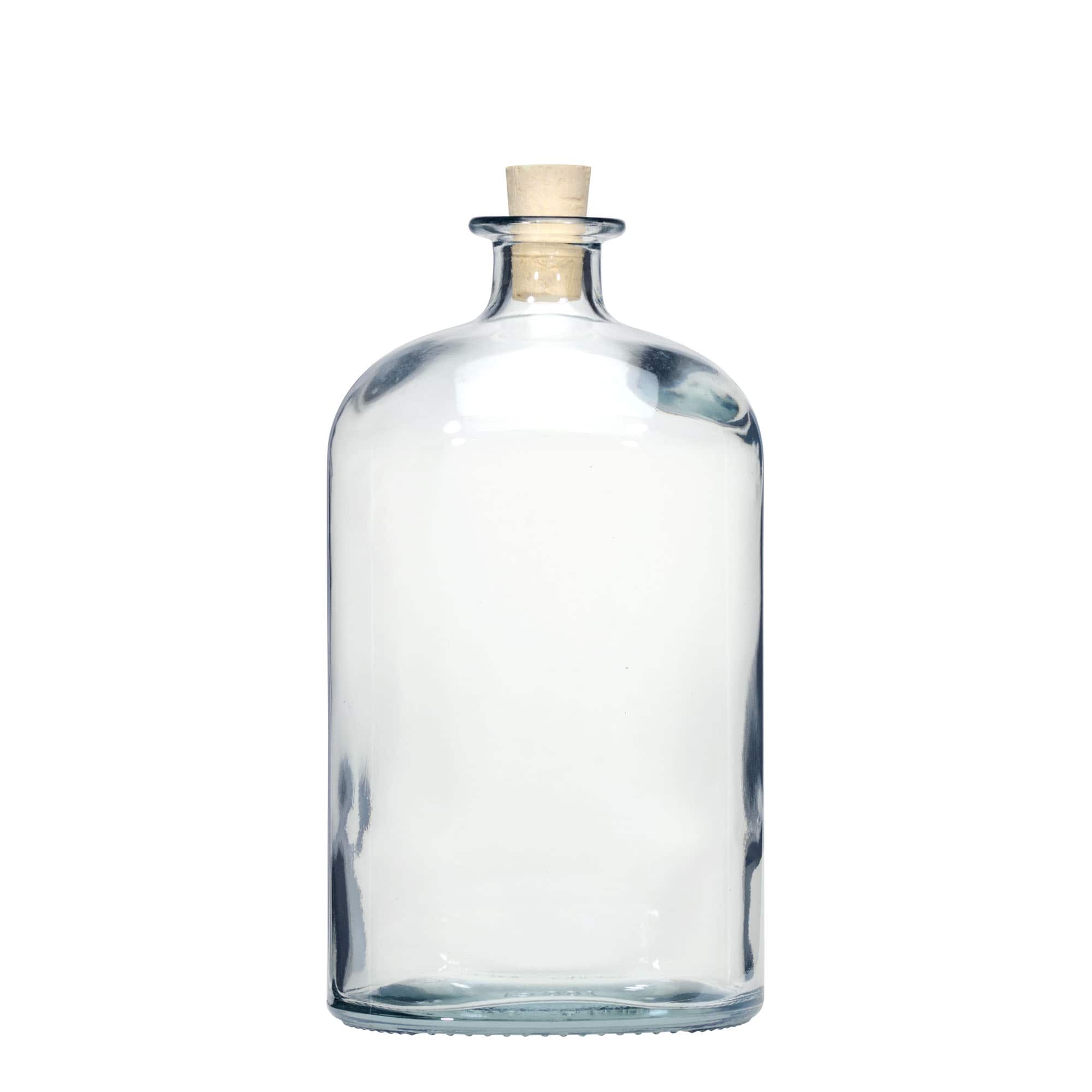 1.000 ml staklena boca 'Dundee', ovalna, grlo: čep